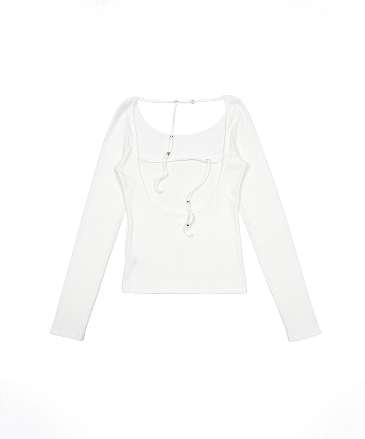 어니브(ANIV) BACKLESS BIZ STRAP T-SHIRT WHITE
