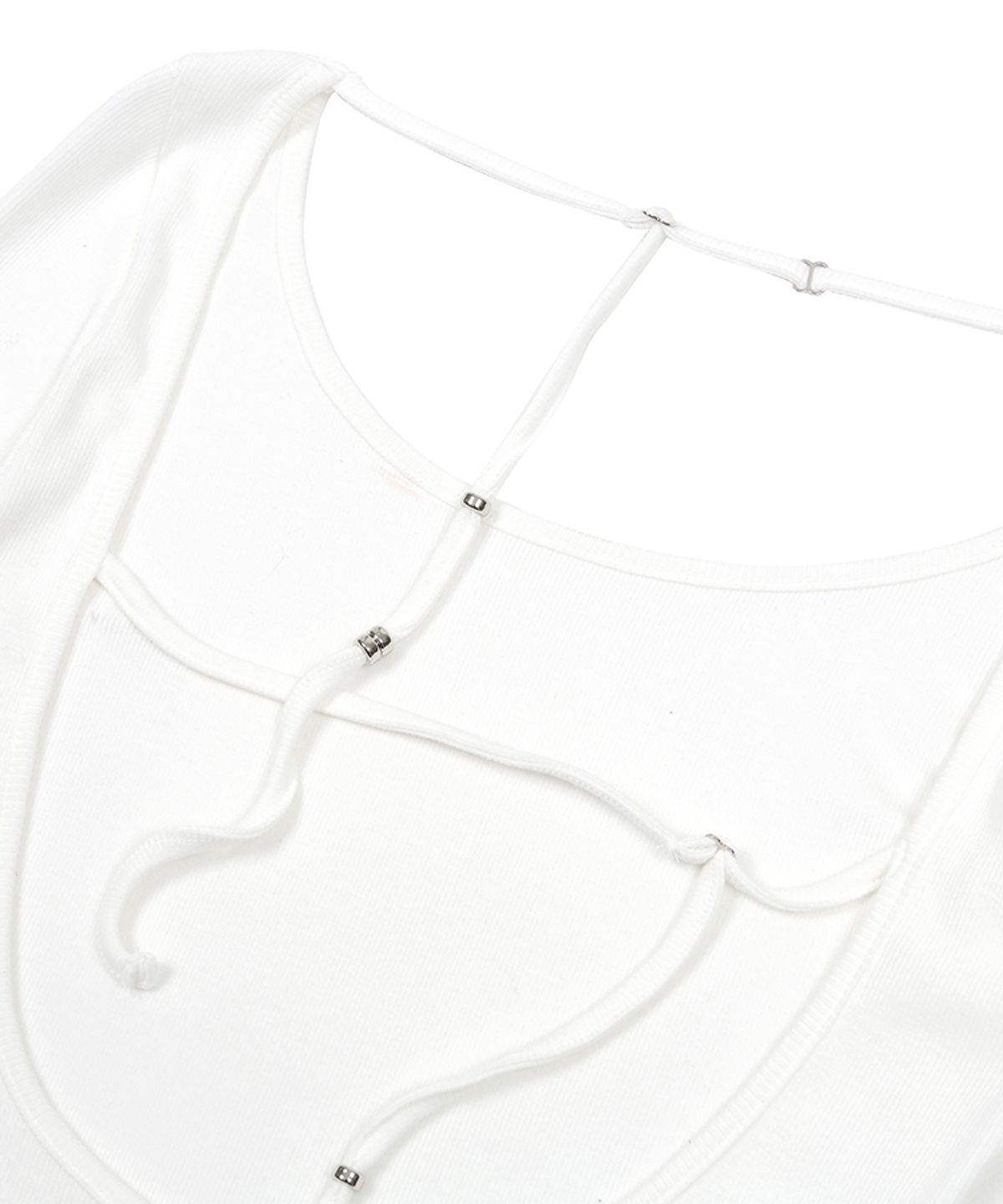 어니브(ANIV) BACKLESS BIZ STRAP T-SHIRT WHITE