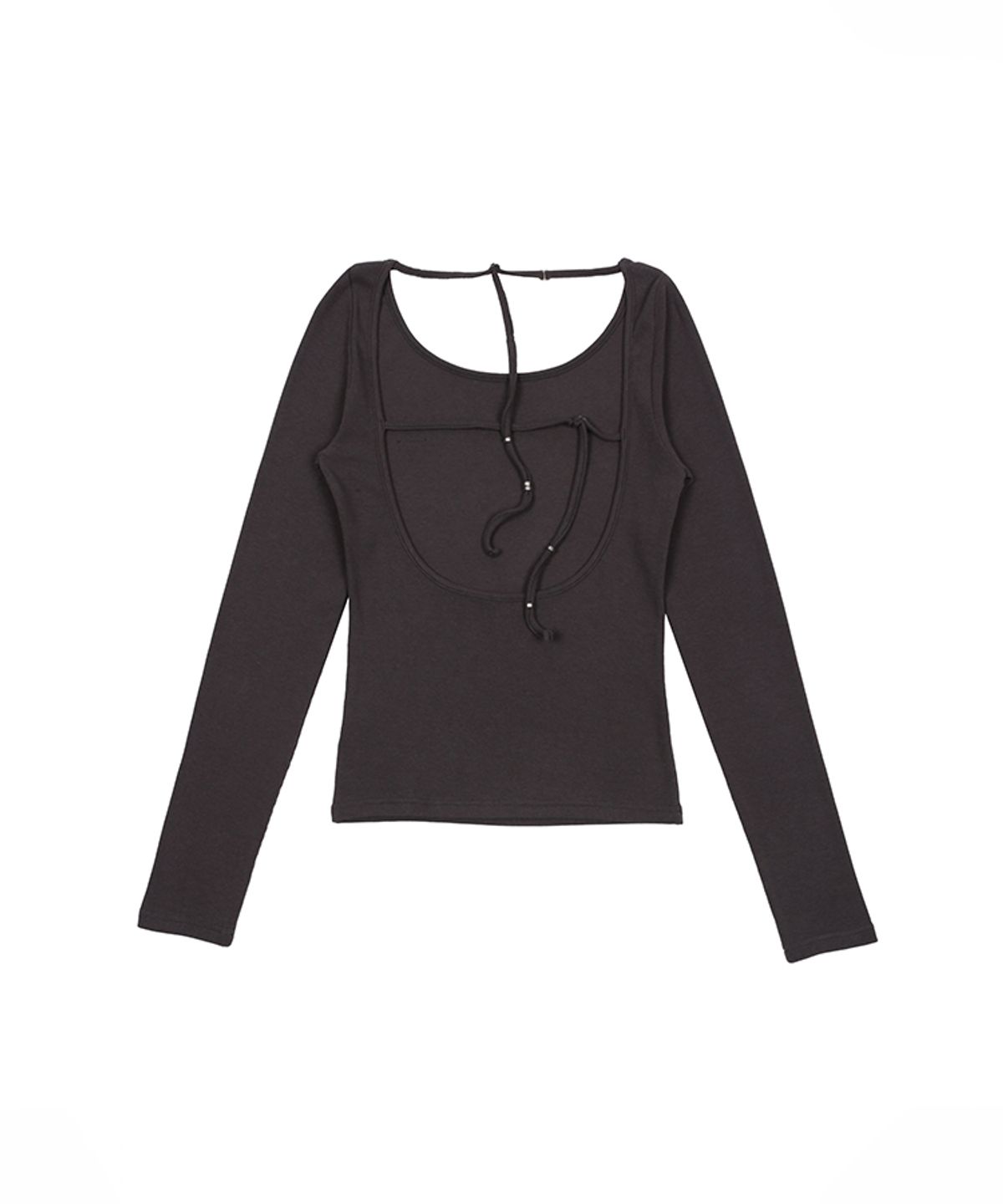 어니브(ANIV) BACKLESS BIZ STRAP T-SHIRT CHARCOAL