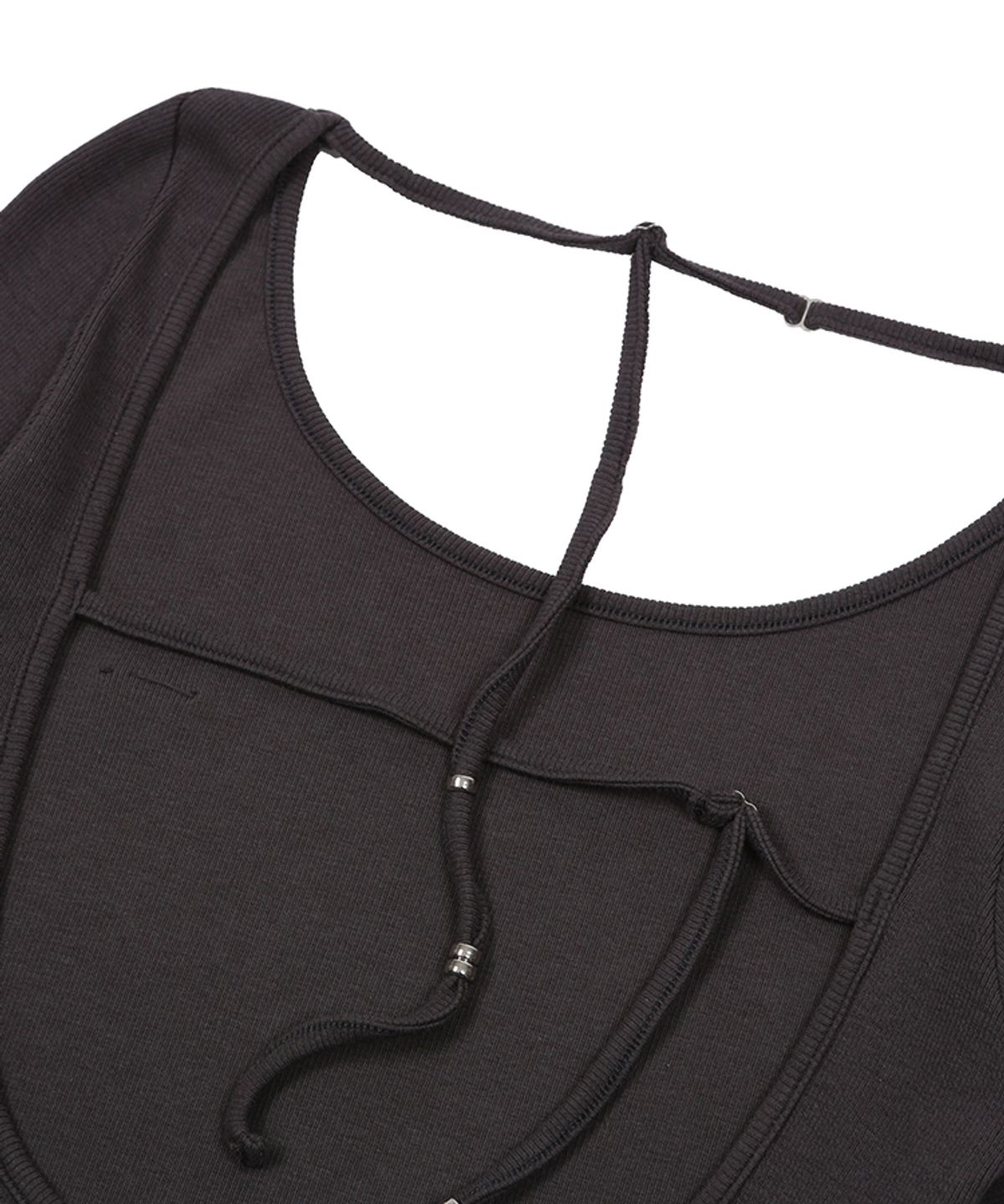어니브(ANIV) BACKLESS BIZ STRAP T-SHIRT CHARCOAL