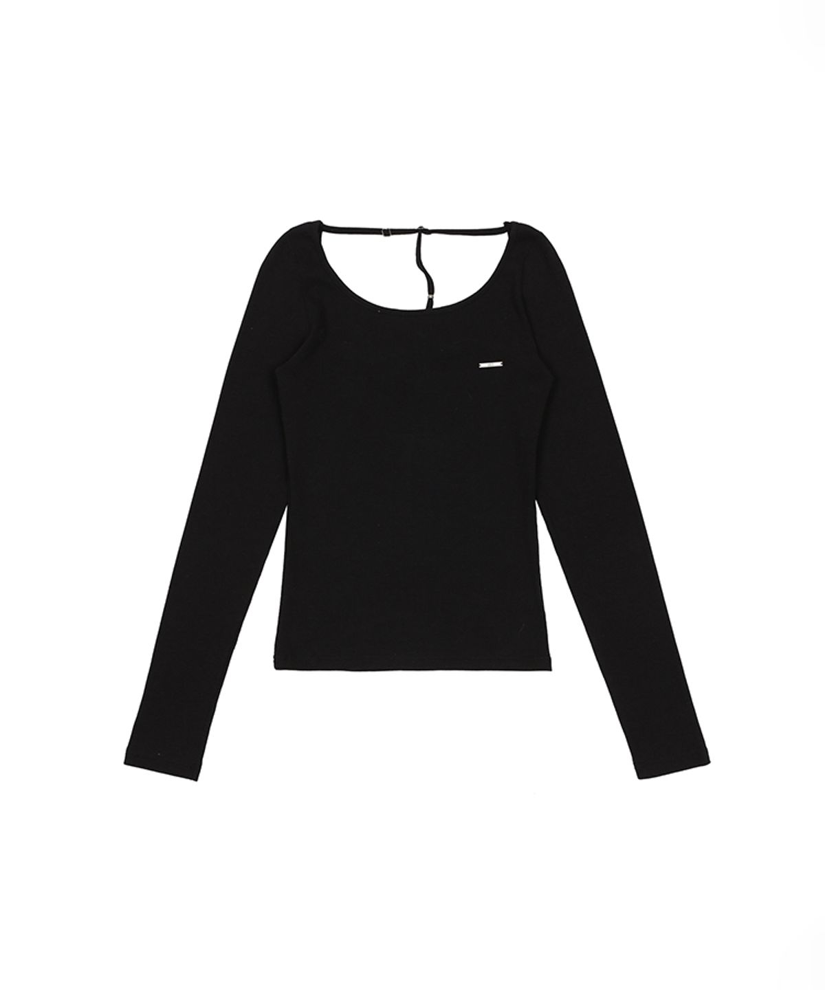 어니브(ANIV) BACKLESS BIZ STRAP T-SHIRT BLACK