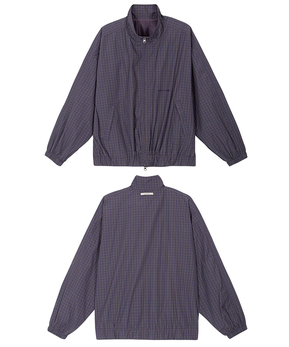 온유어오운(ONYOUROWN) CHECK WINDBREAKER (PURPLE)