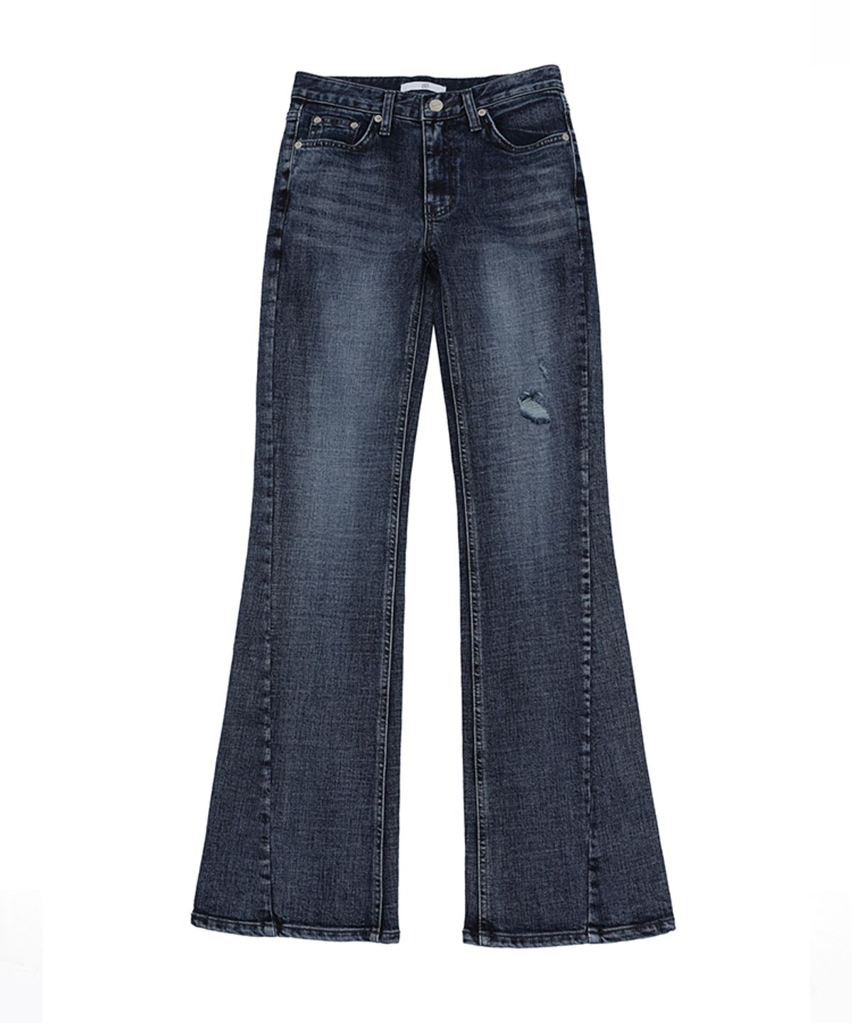 어니브(ANIV) SLIT DAMAGE BOOTS CUT PANTS VINTAGE BLUE