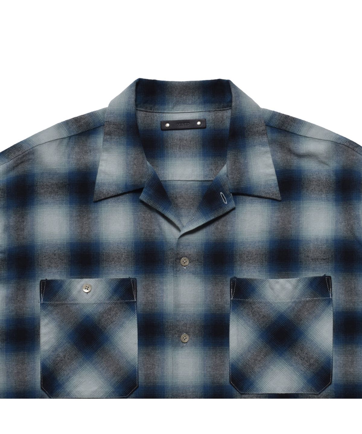 마인데님(MINEDENIM) C.Flannel Ombre Open Collar SH - BPT