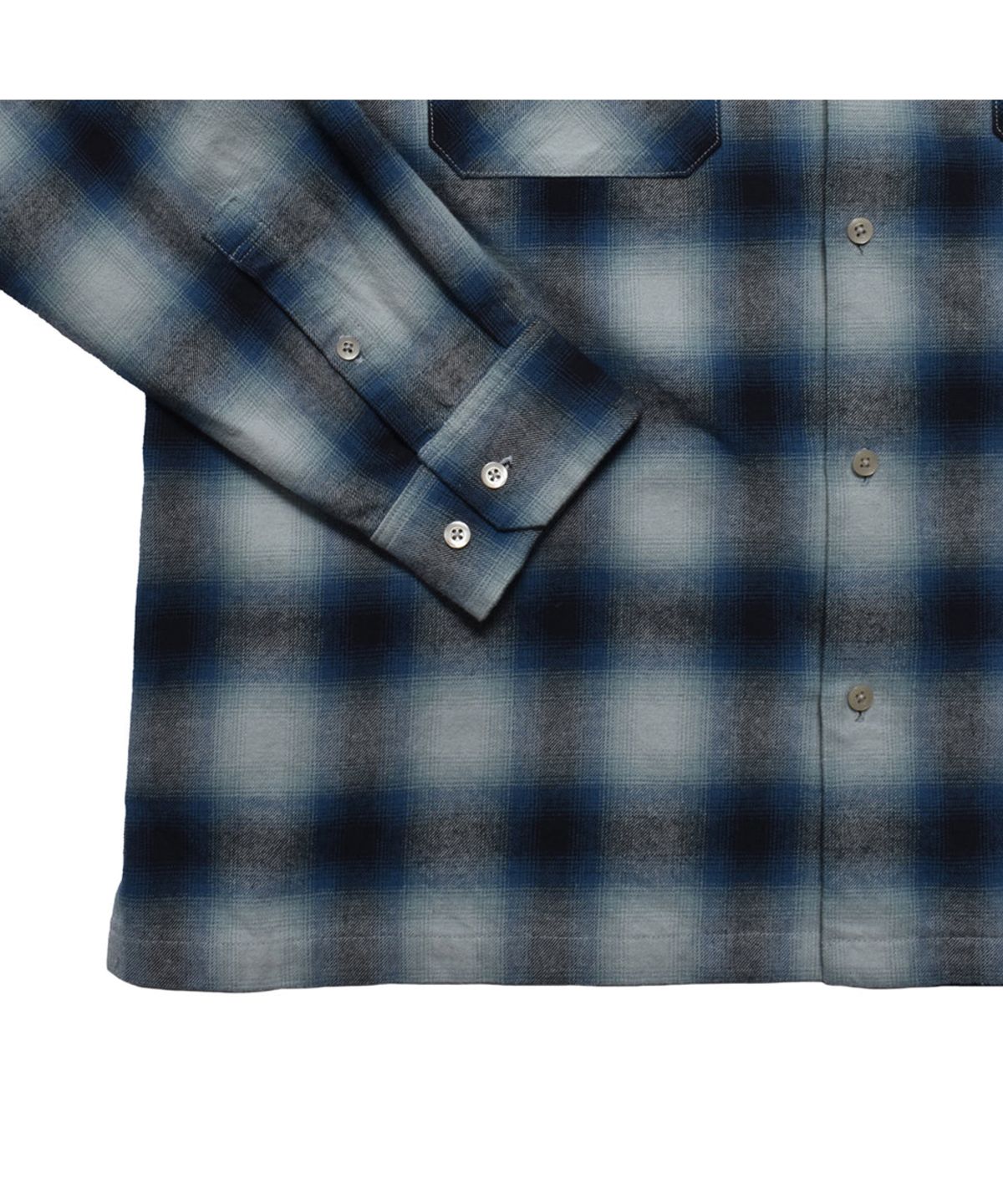 마인데님(MINEDENIM) C.Flannel Ombre Open Collar SH - BPT