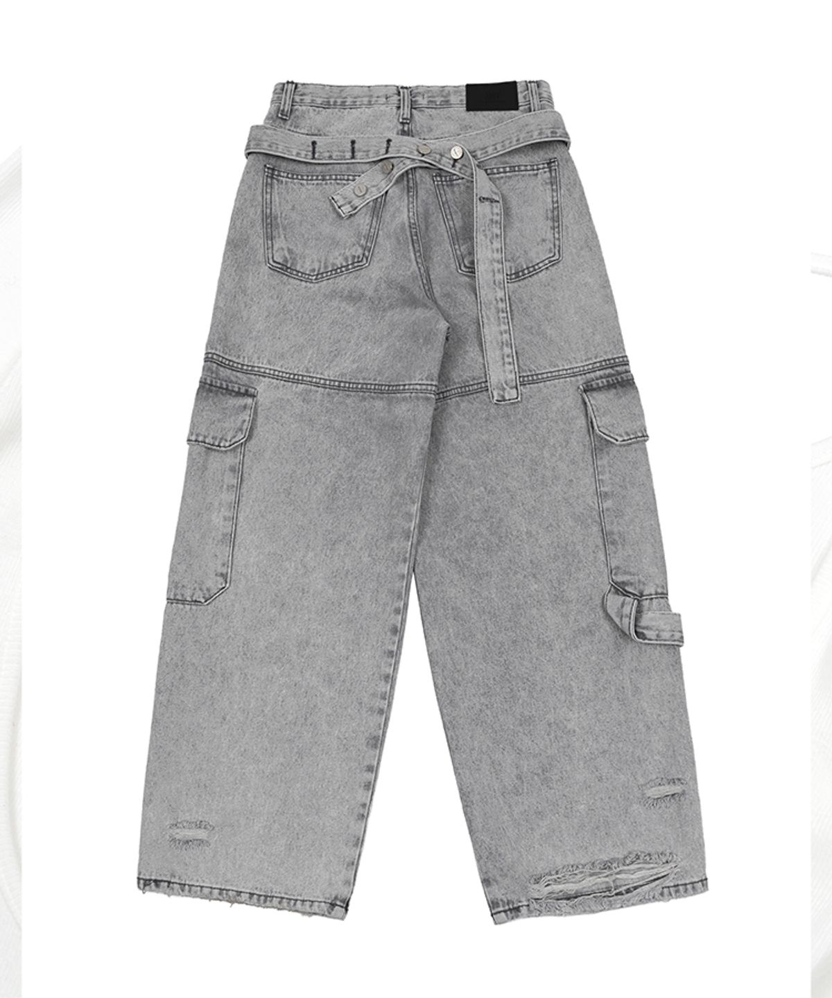 어니브(ANIV) CINCH BACK DENIM PANTS GRAY