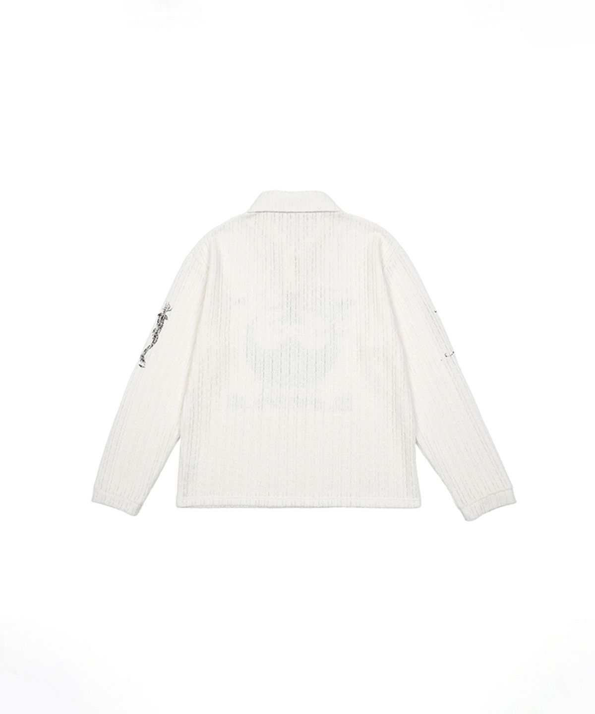 어니브(ANIV) LACE KNIT GRAPHIC T-SHIRTS IVORY
