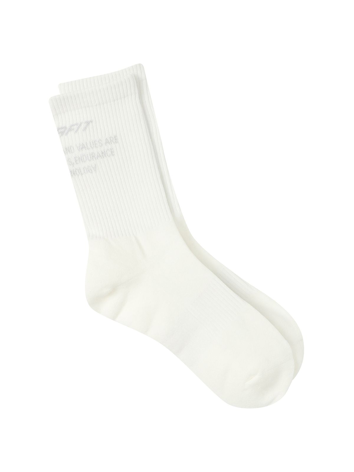 다이나핏(DYNAFIT) 베이직 레터링 크루삭스_Off White YUA26S09W3