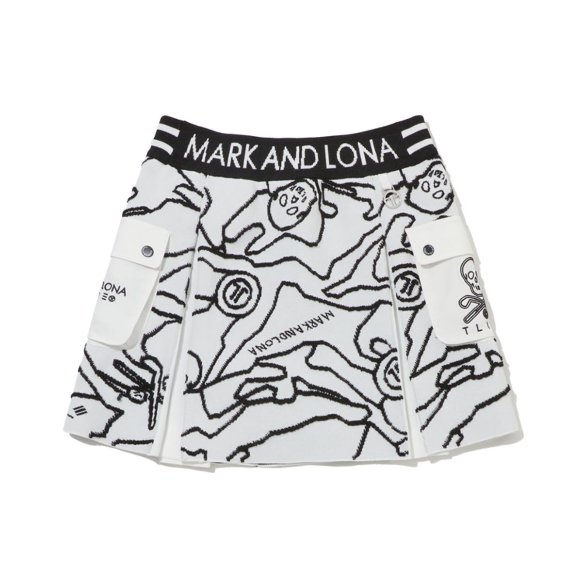 마크앤로나(MARK&LONA) W T-LINE CAMOFLAGE KNIT JQD SKIRT LS1XE74F