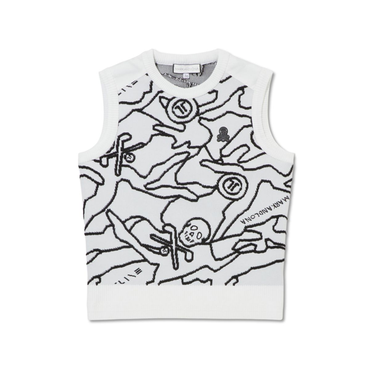 마크앤로나(MARK&LONA) W T-LINE CAMOUFLAGE JQD KNIT VEST LS1XV82F