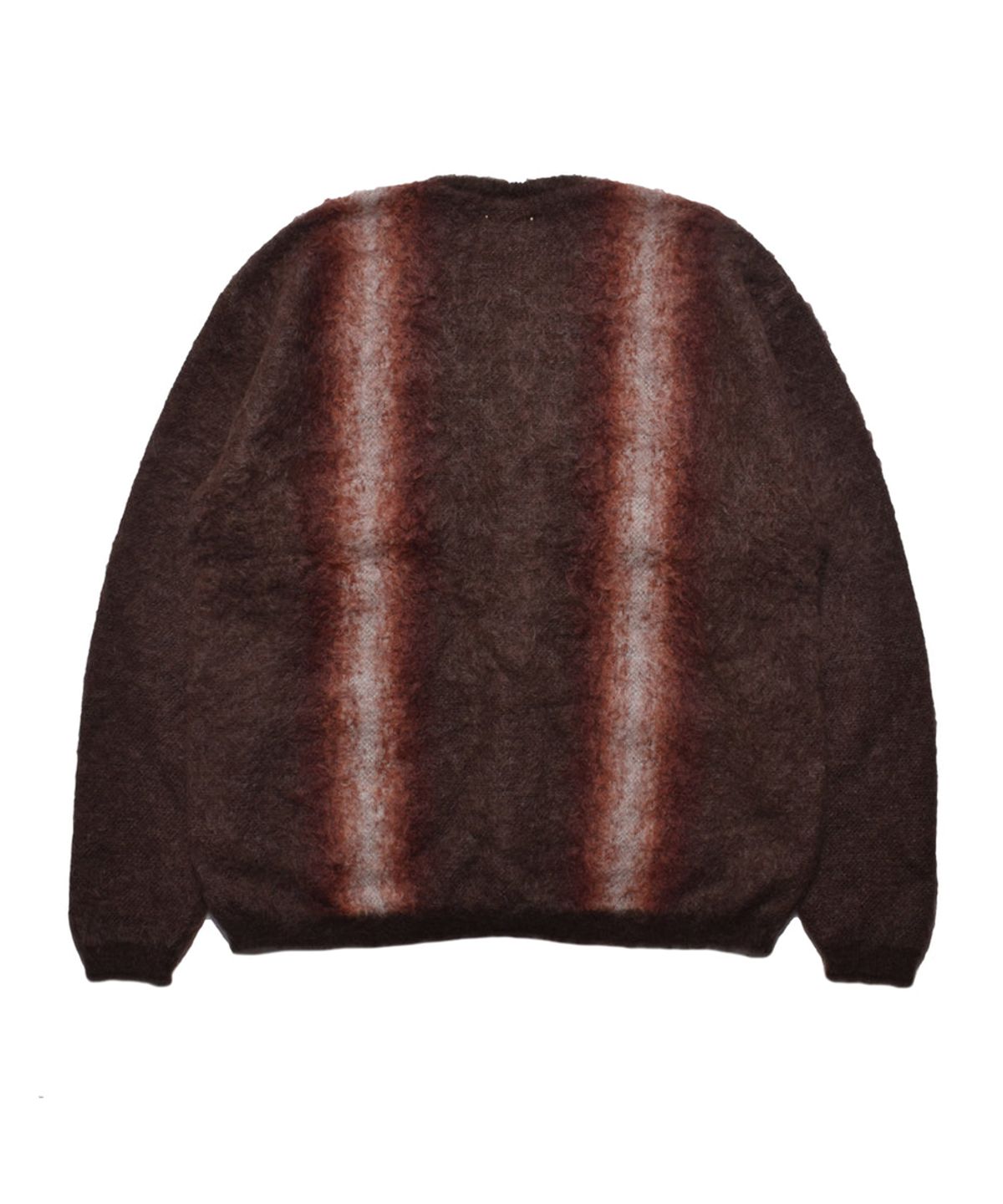 마인데님(MINEDENIM) Fuzzy Stripe Mohair Knit Cardigan - BRT