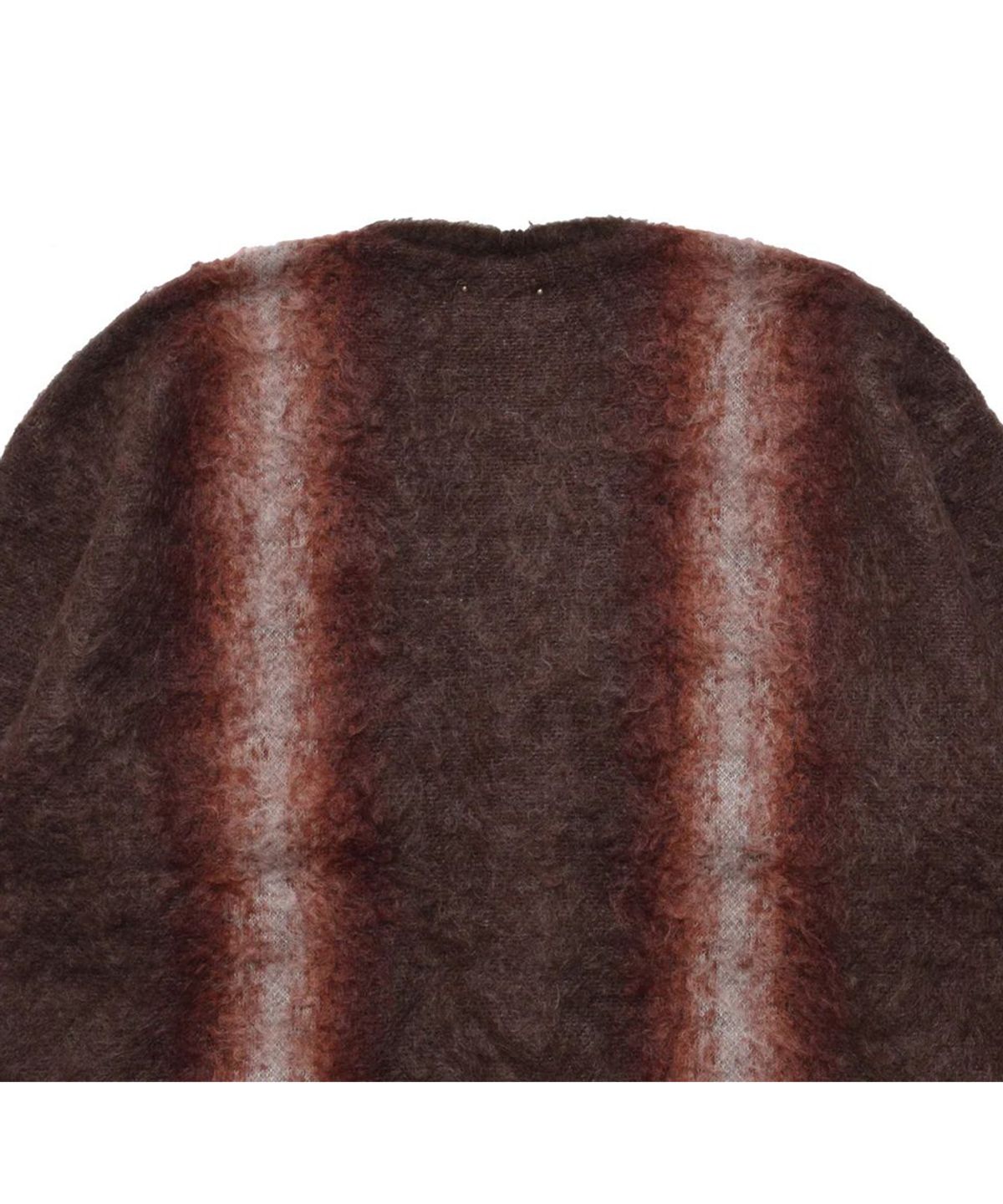 마인데님(MINEDENIM) Fuzzy Stripe Mohair Knit Cardigan - BRT