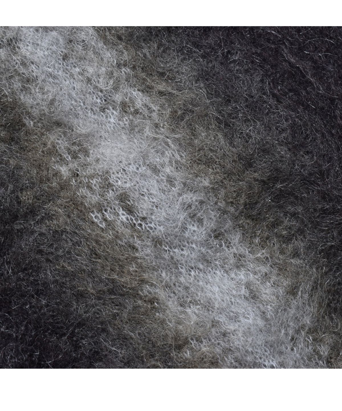 마인데님(MINEDENIM) Fuzzy Stripe Mohair Knit Cardigan - BLT