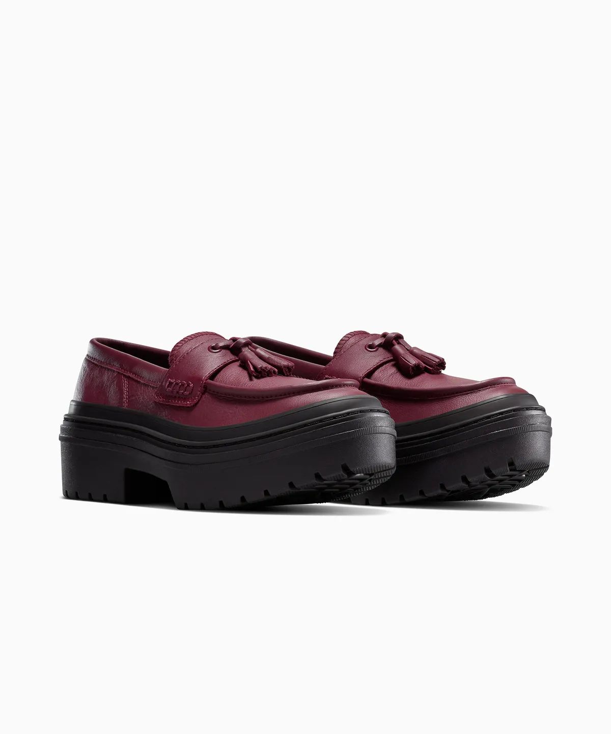 컨버스(CONVERSE) 척테일러 올스타 러기드 힐 로퍼 레더 딥 보르도 A14708C