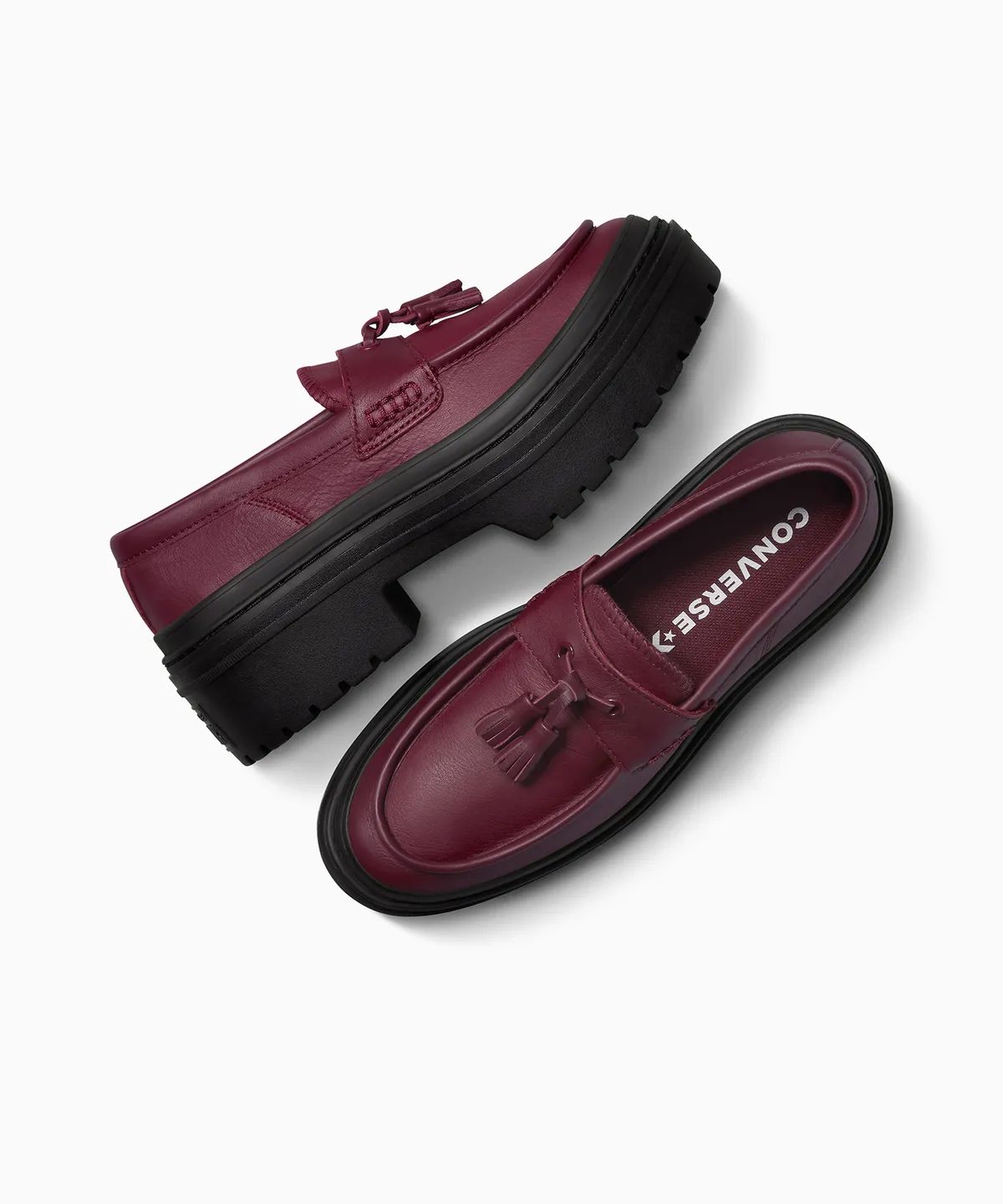 컨버스(CONVERSE) 척테일러 올스타 러기드 힐 로퍼 레더 딥 보르도 A14708C