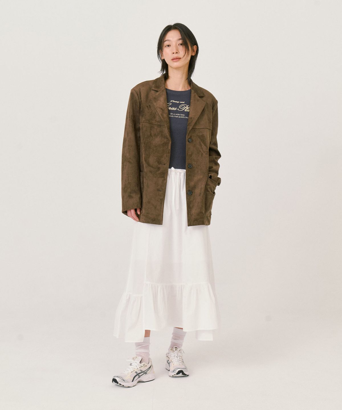 그라스플랜(GRASPLAN) Suede Over-fit Jacket_Khaki Brown