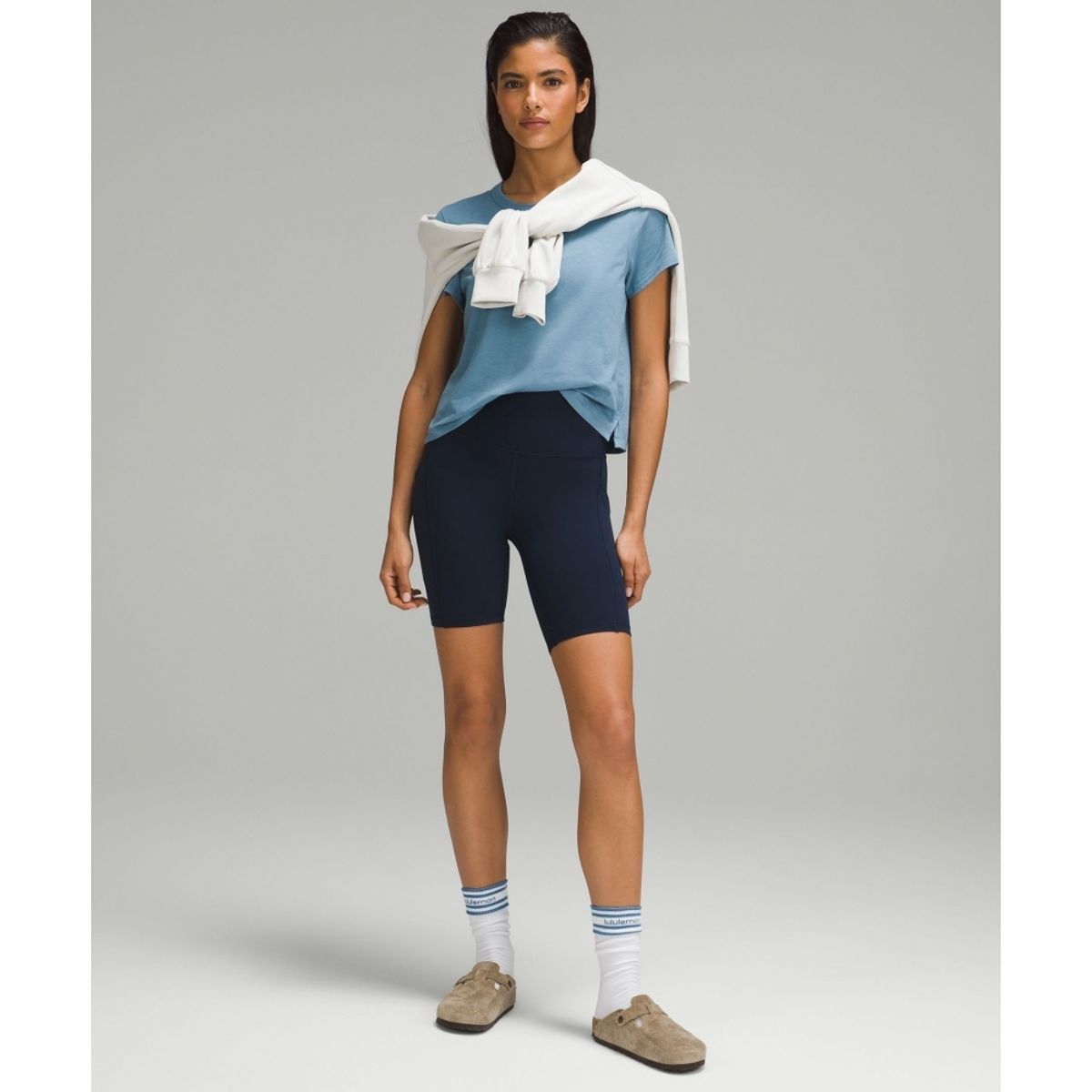룰루레몬(LULULEMON) Align™ 하이라이즈 쇼츠 위드 포켓 8inch  TRNV
