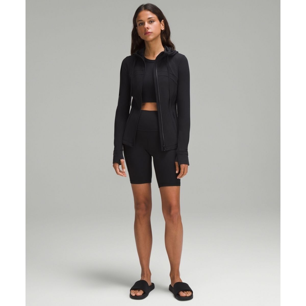 룰루레몬(LULULEMON) 후드 디파인 재킷 메쉬 벤트 *Nulu  BLK