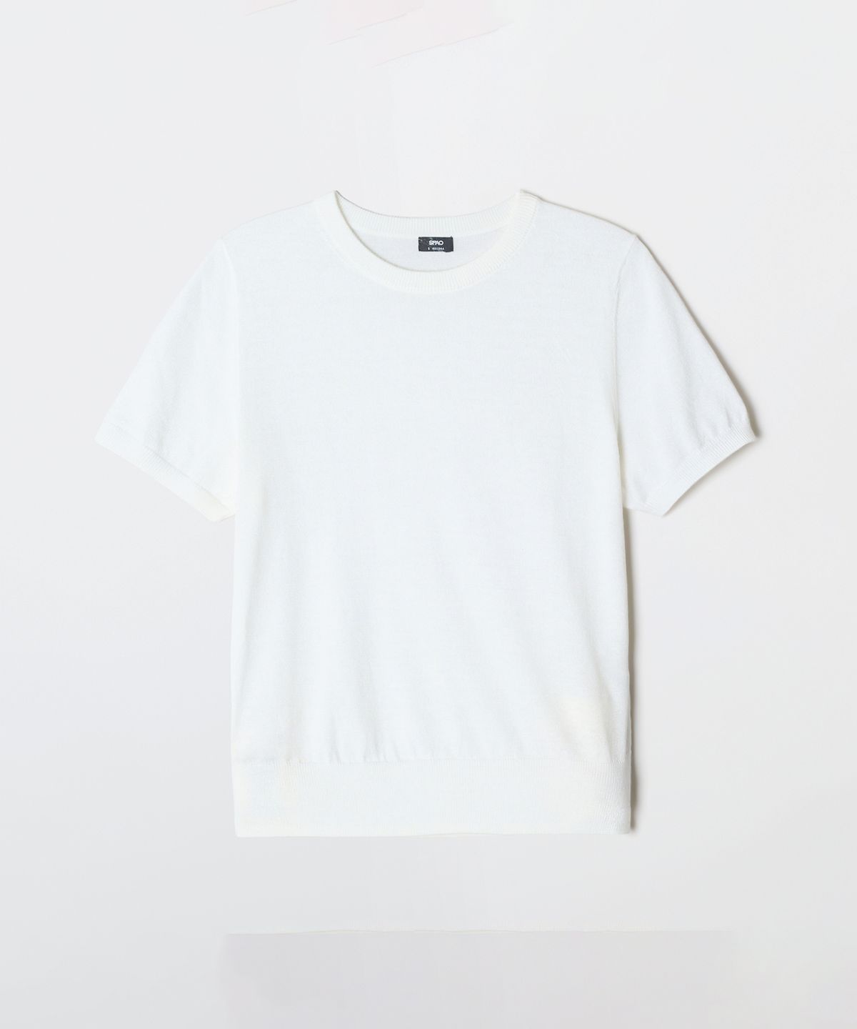 스파오(SPAO) [메리노울블렌드] 여성 라운드넥 반팔 니트_SPKWG23WS1