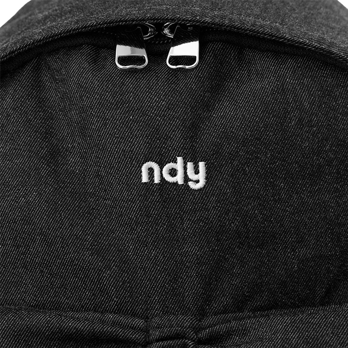 엔디와이(NDY) 데님 리본 셔링 미니 백팩 블랙
