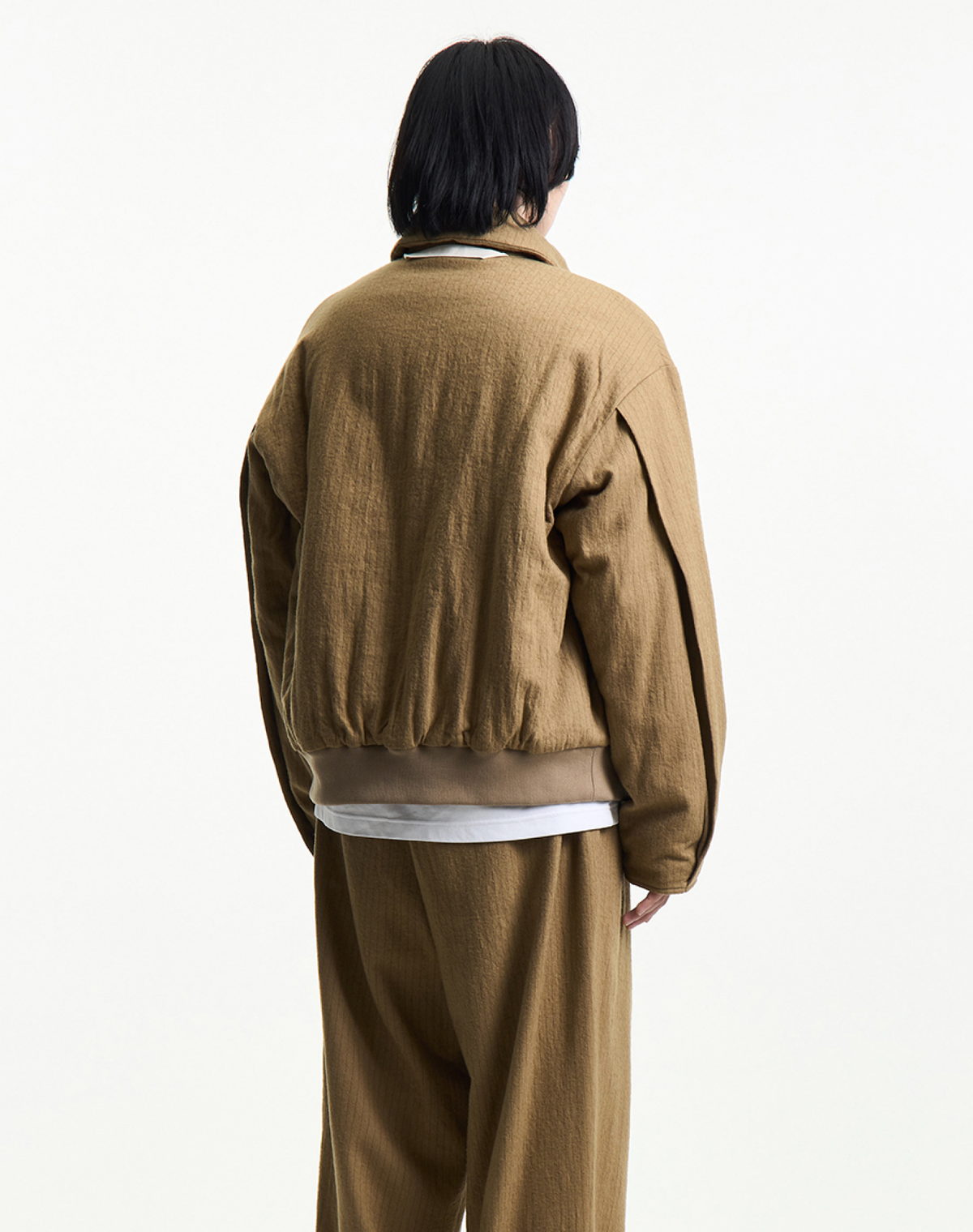 미얼리 메이드(MERELY MADE) 프리미엄 빈티지 울렌 핀 스트라이프 블루종