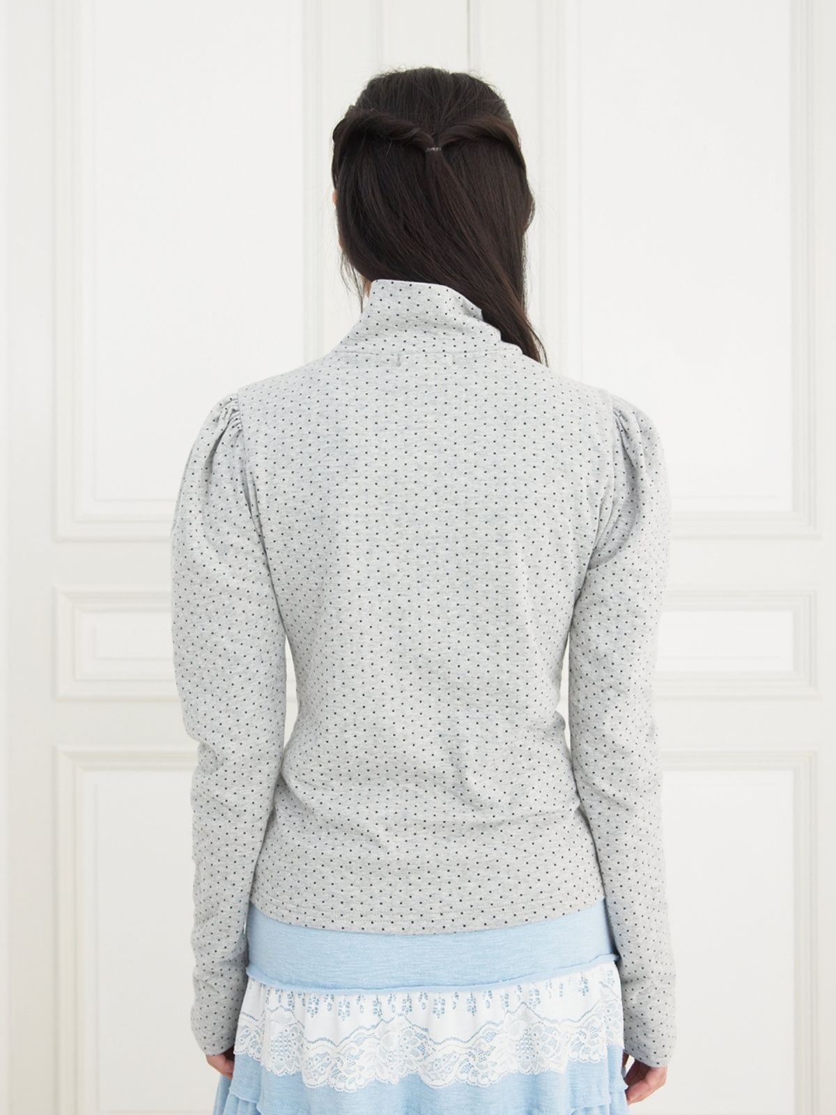 콜로신스(COLOCYNTH) Alice Button Top Melange Dot