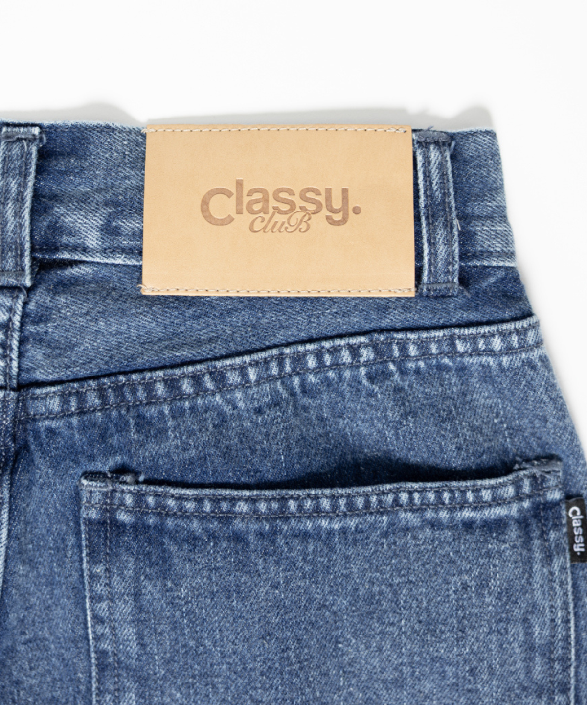 클래씨클럽(CLASSY CLUB) 와이드 레그 데님 팬츠 (PL-denim)