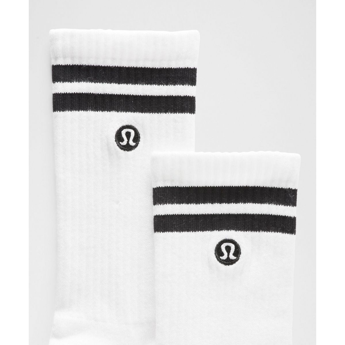 룰루레몬(LULULEMON) 유니섹스 데일리 에센셜 크루 삭스 3팩 *스트라이프  WHT BLK