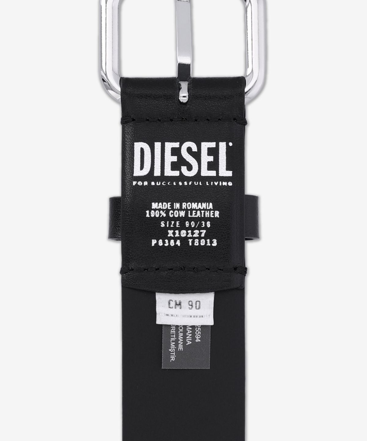 디젤(DIESEL) B 1DR 오발 D 루프 벨트 - 블랙 / X10127P6364T8013