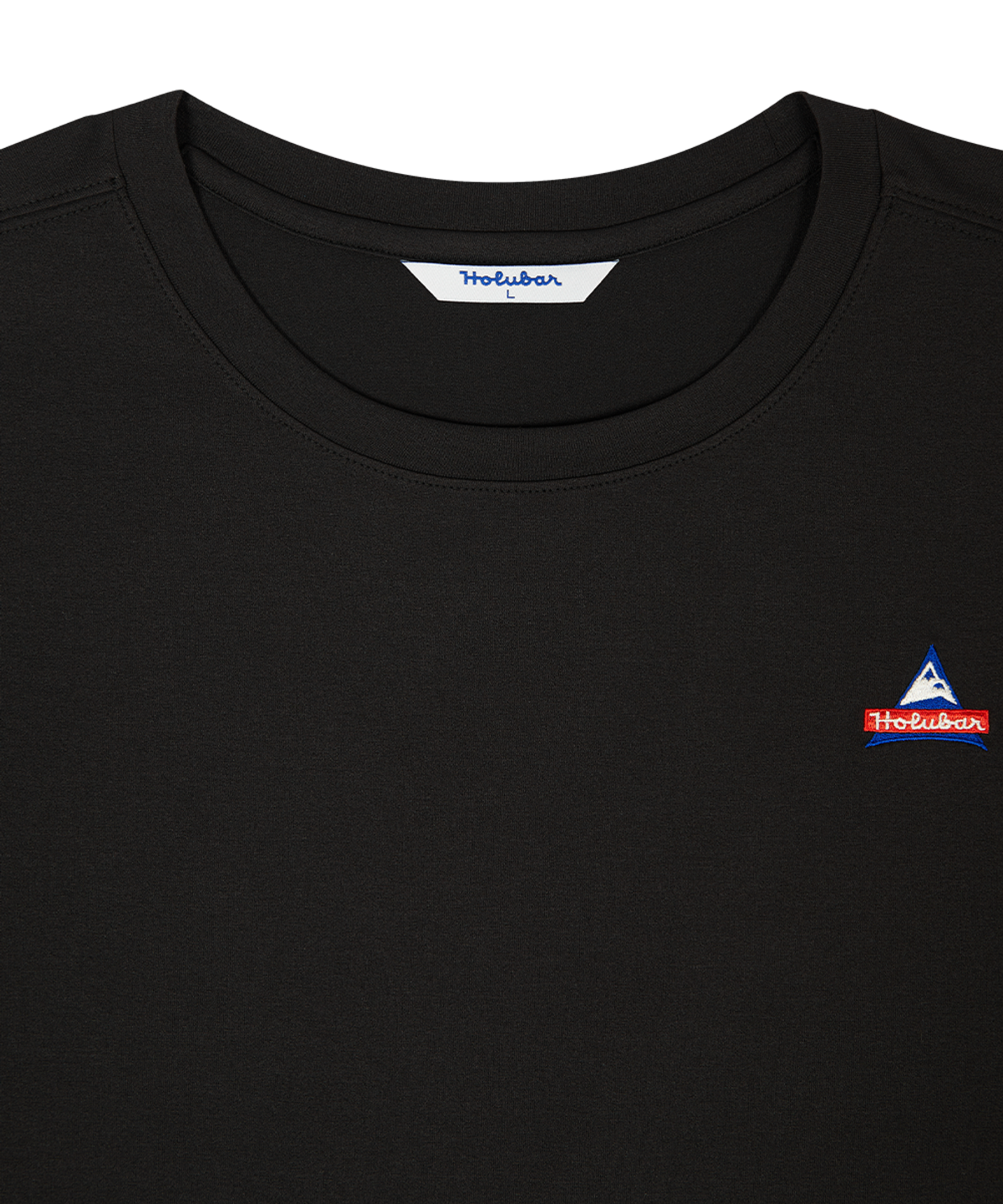 홀루바(HOLUBAR) Lettering Logo T Shirt Black