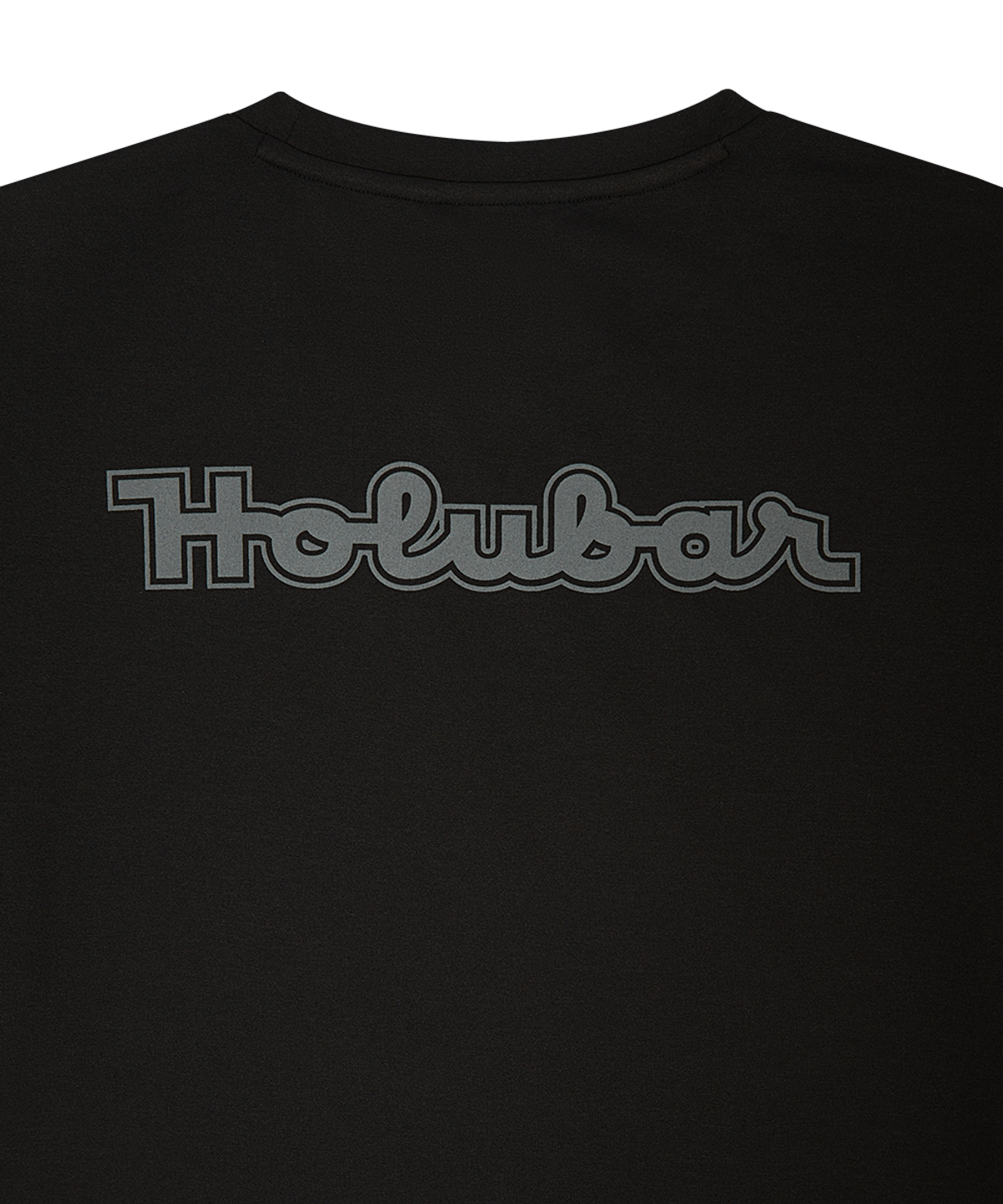 홀루바(HOLUBAR) Lettering Logo T Shirt Black