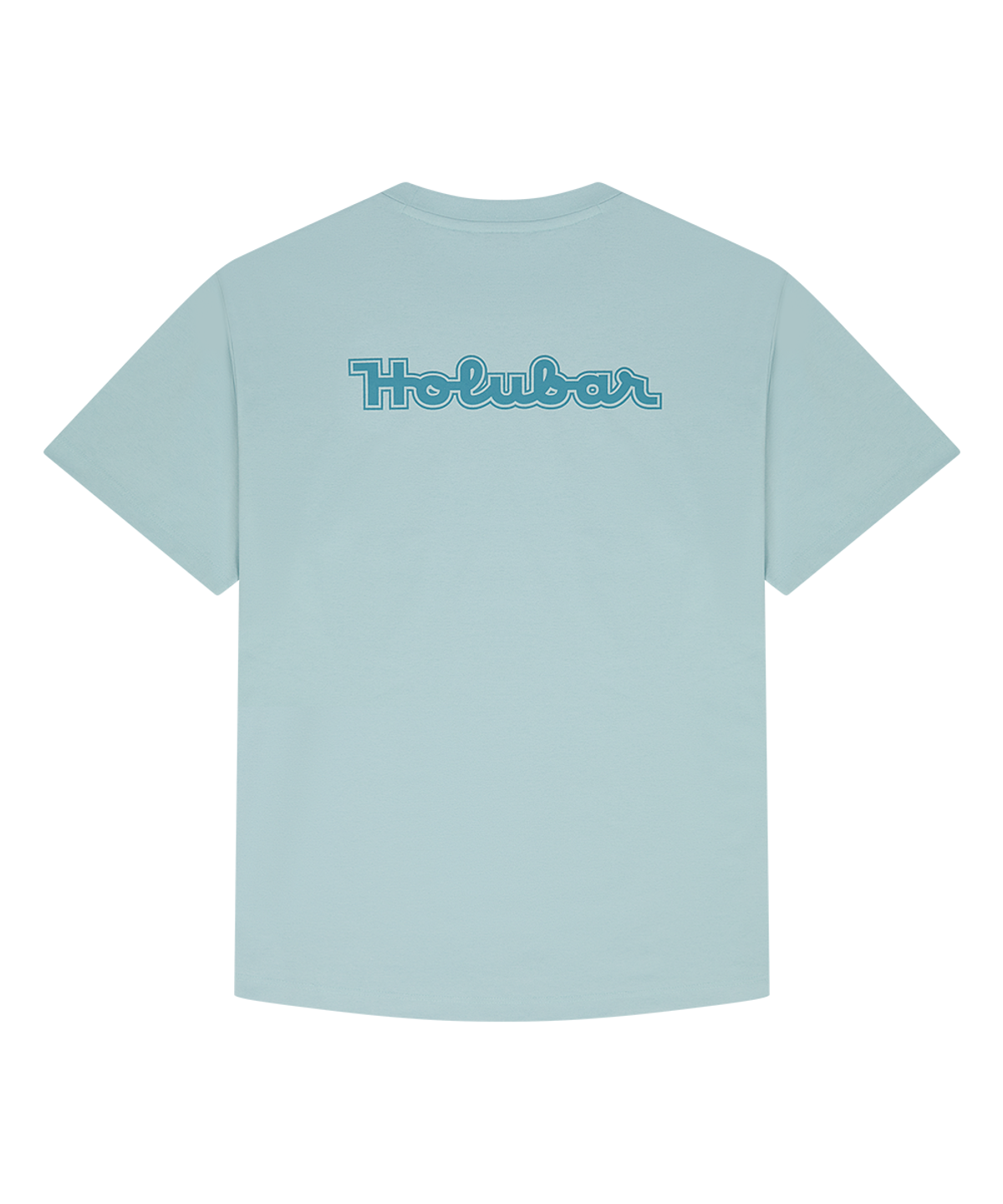 홀루바(HOLUBAR) Lettering Logo T Shirt Sky Blue