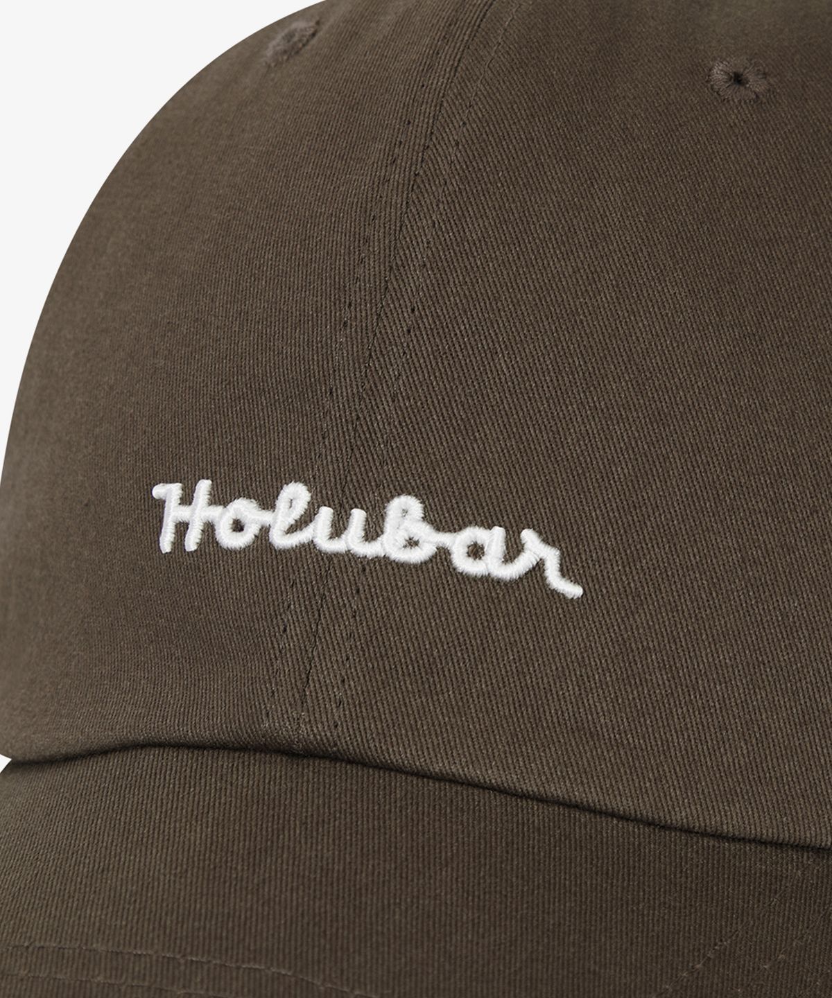 홀루바(HOLUBAR) 6P Lettering Cap Brown