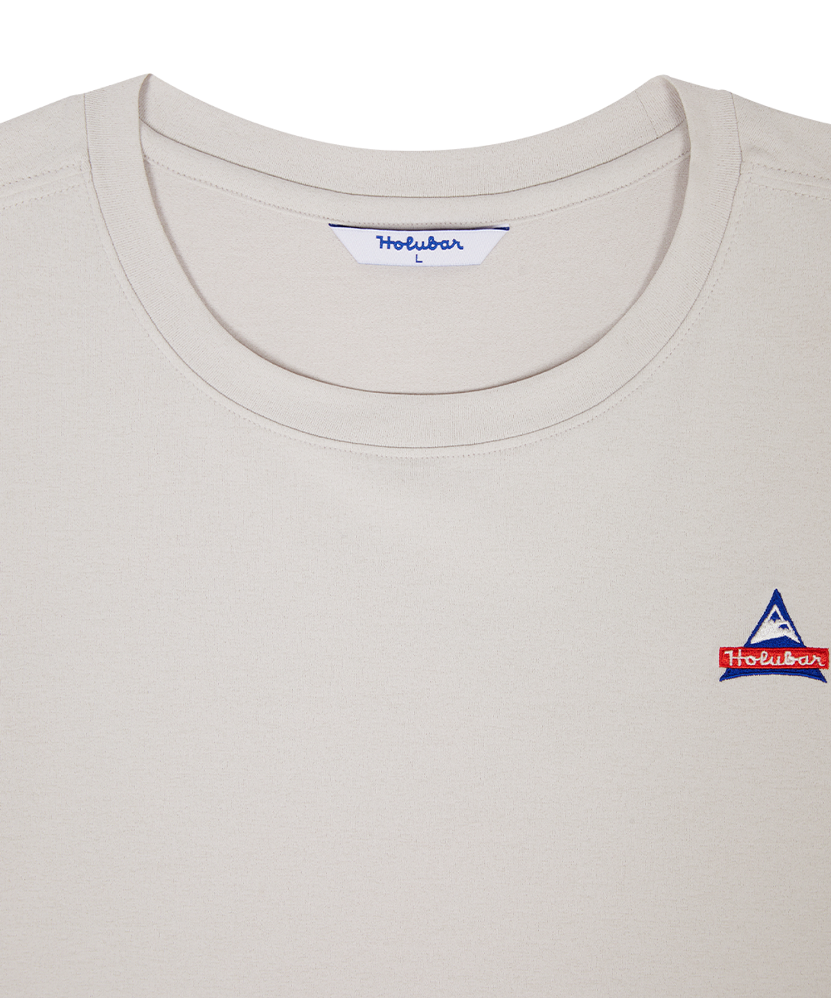 홀루바(HOLUBAR) Flatirons Logo T Shirt Light Beige