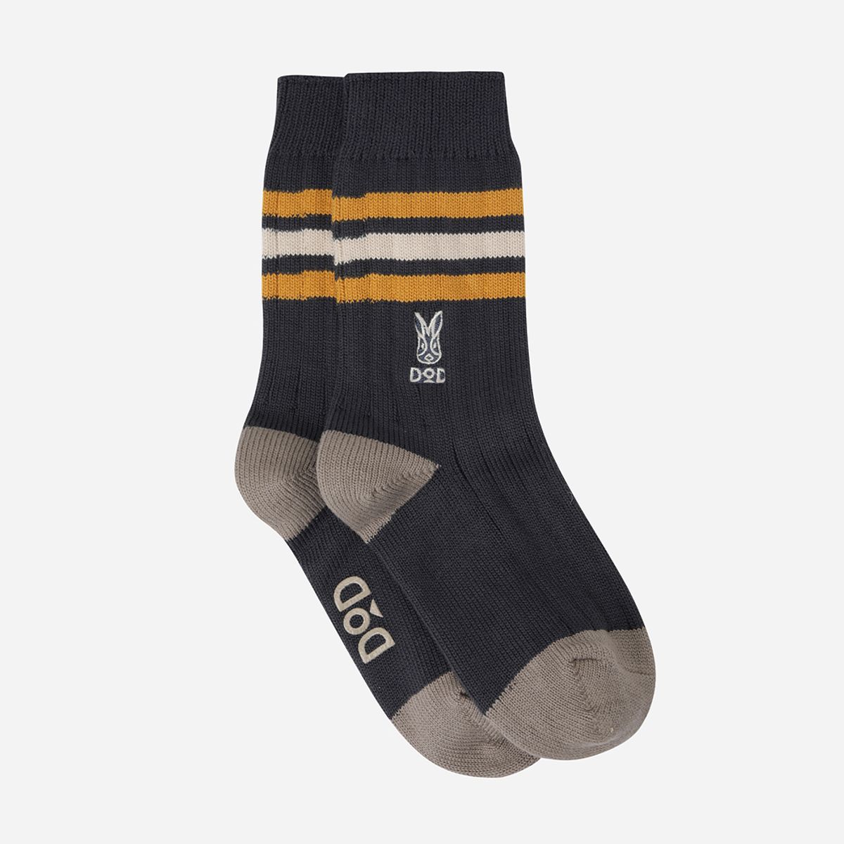 디오디(DOD) 스트라이프 골지 삭스(CHARCOAL GREY)