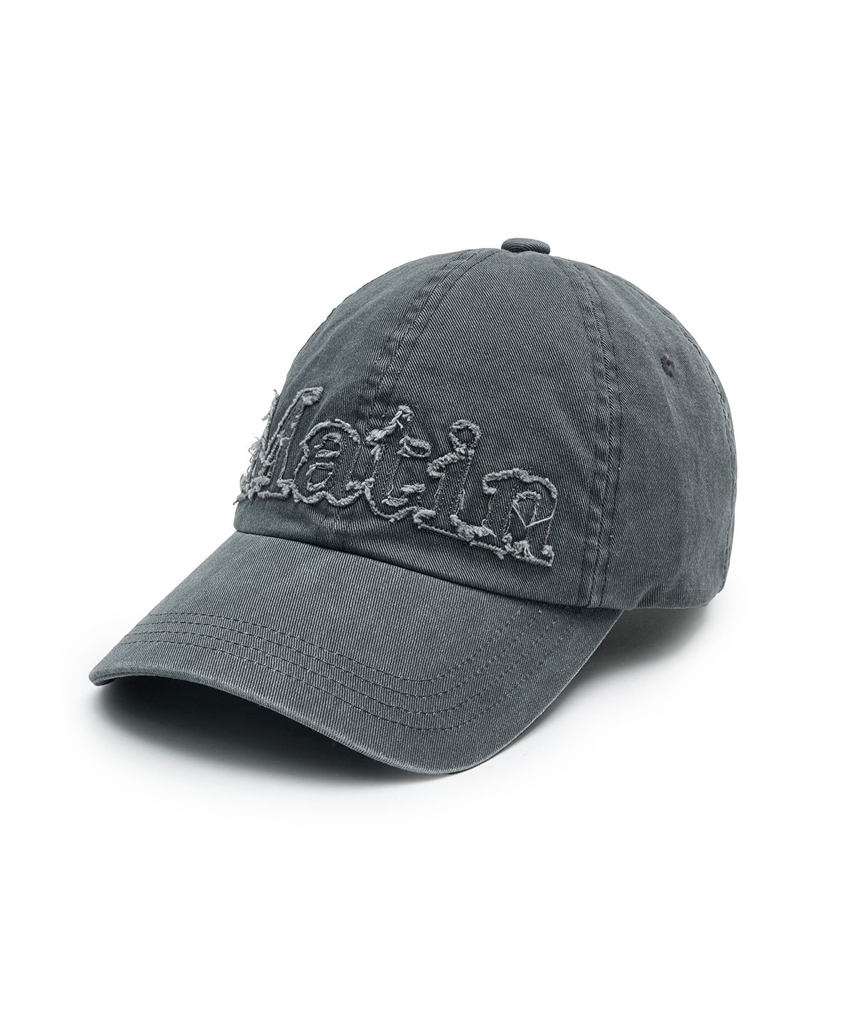 MUSINSA公式 | MATIN KIM ROUGH CUT APPLIQUE BALL CAP IN GREY