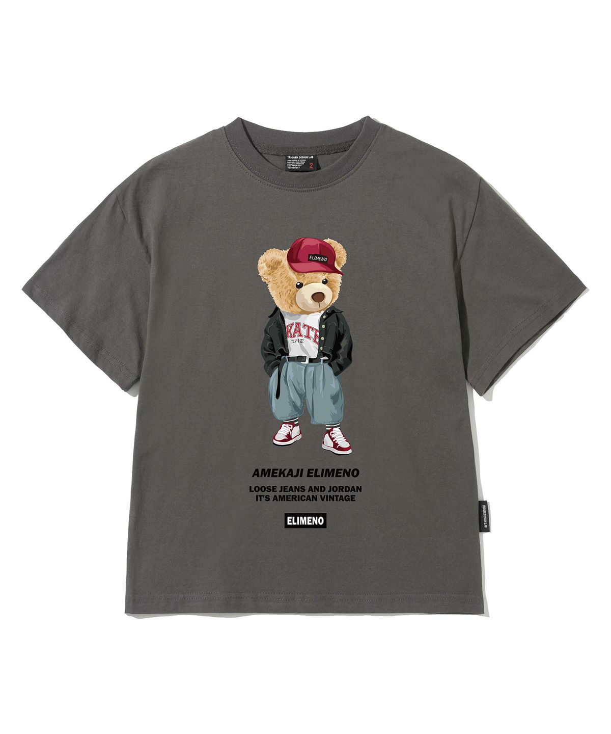 엘리메노영스터(ELIMENOYOUNGSTER) EY 아메카지 베어 키즈 반팔티 4Color