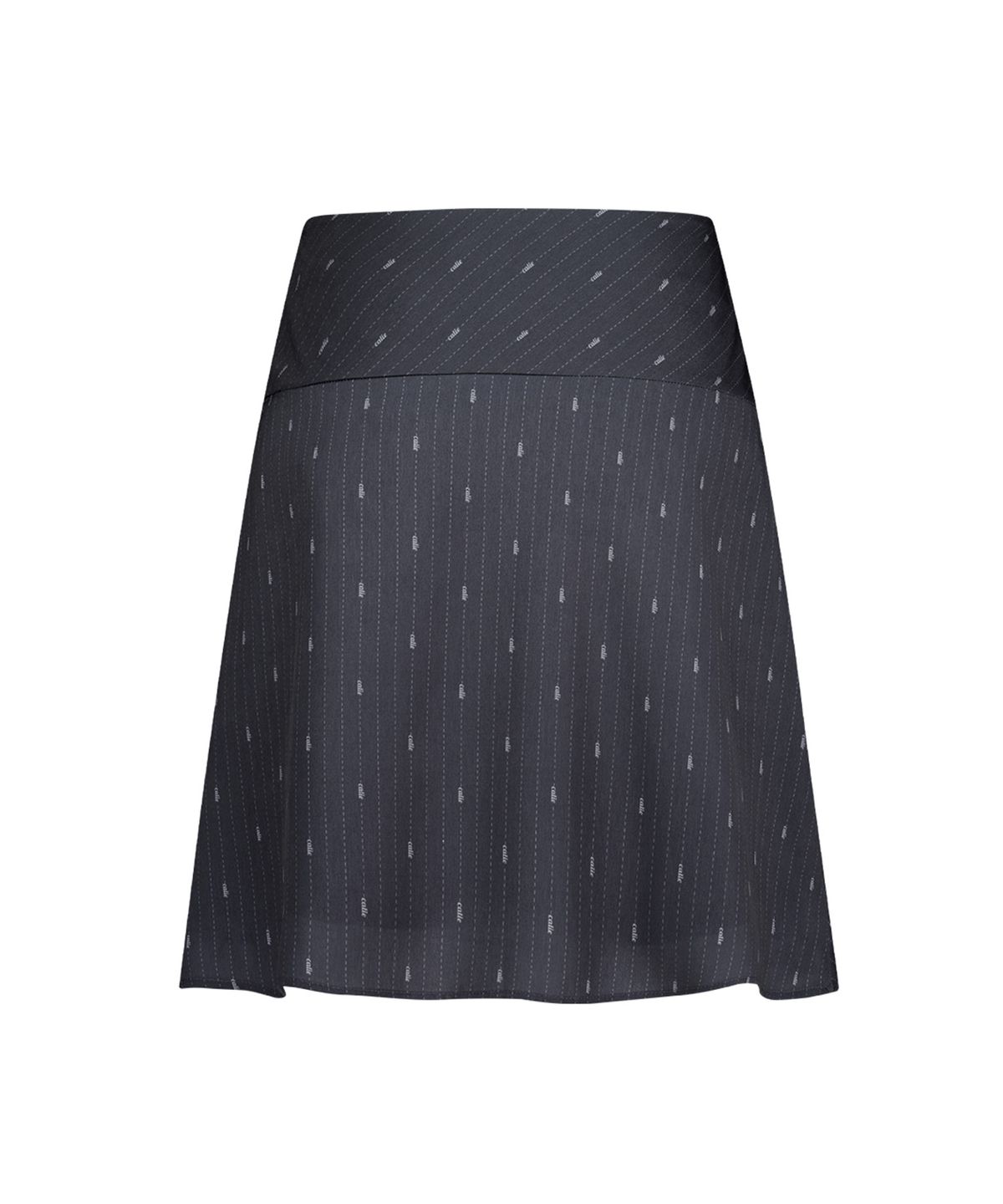 에즈이프 캘리(ASIF CALIE) CALIE LOGO STRIPE MIDI SKIRT BLACK