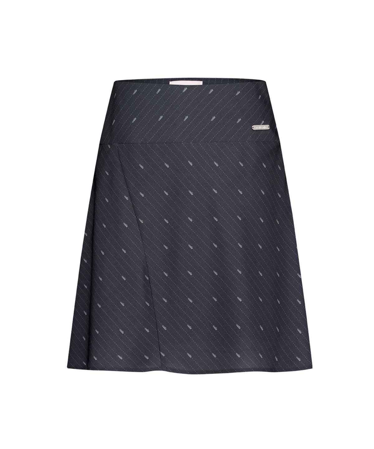 에즈이프 캘리(ASIF CALIE) CALIE LOGO STRIPE MIDI SKIRT BLACK