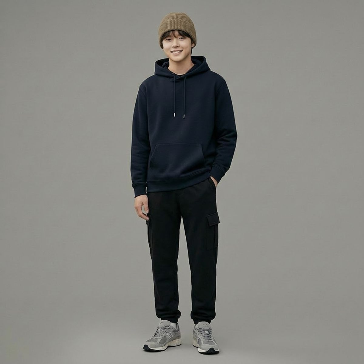 행텐 틴즈(HANGTEN TEENS) 틴즈 더블페이스 카고 포켓 조거팬츠_100(14560-038-201-07)
