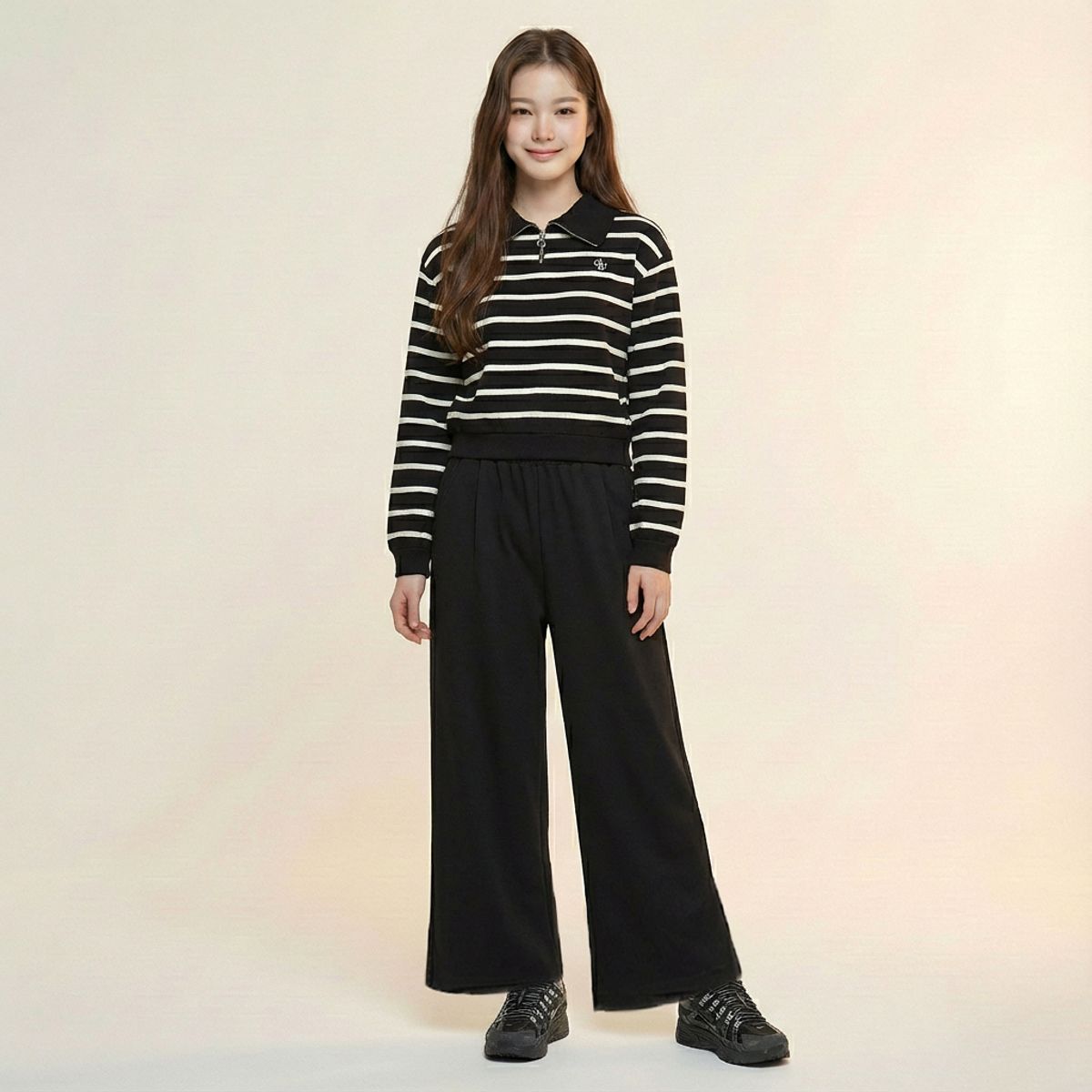 행텐 틴즈(HANGTEN TEENS) 틴즈 여아 더블페이스 턱 팬츠_100(14560-138-202-07)