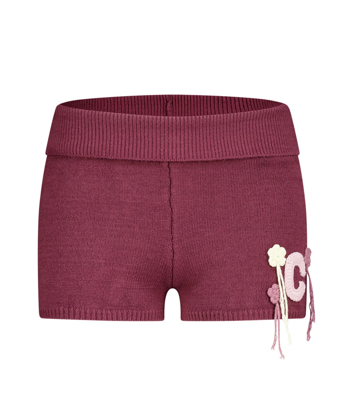에즈이프 캘리(ASIF CALIE) CROSHET MOTIF KNIT SHORTS DEEP PURPLE