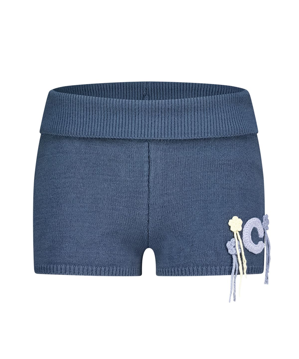 에즈이프 캘리(ASIF CALIE) CROSHET MOTIF KNIT SHORTS DARK NAVY