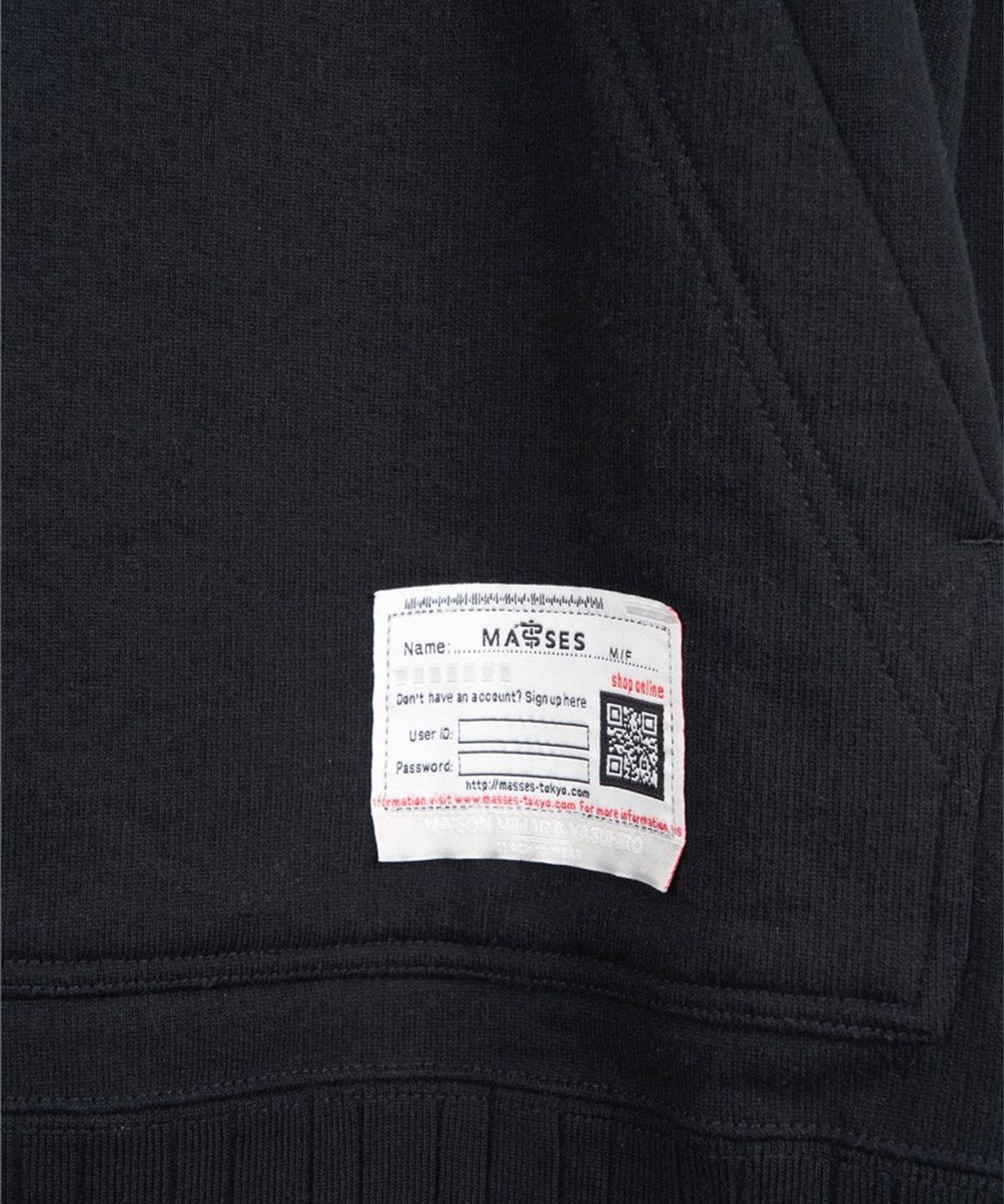 마시스(MASSES) FACE PRINT HOODIE - BLACK
