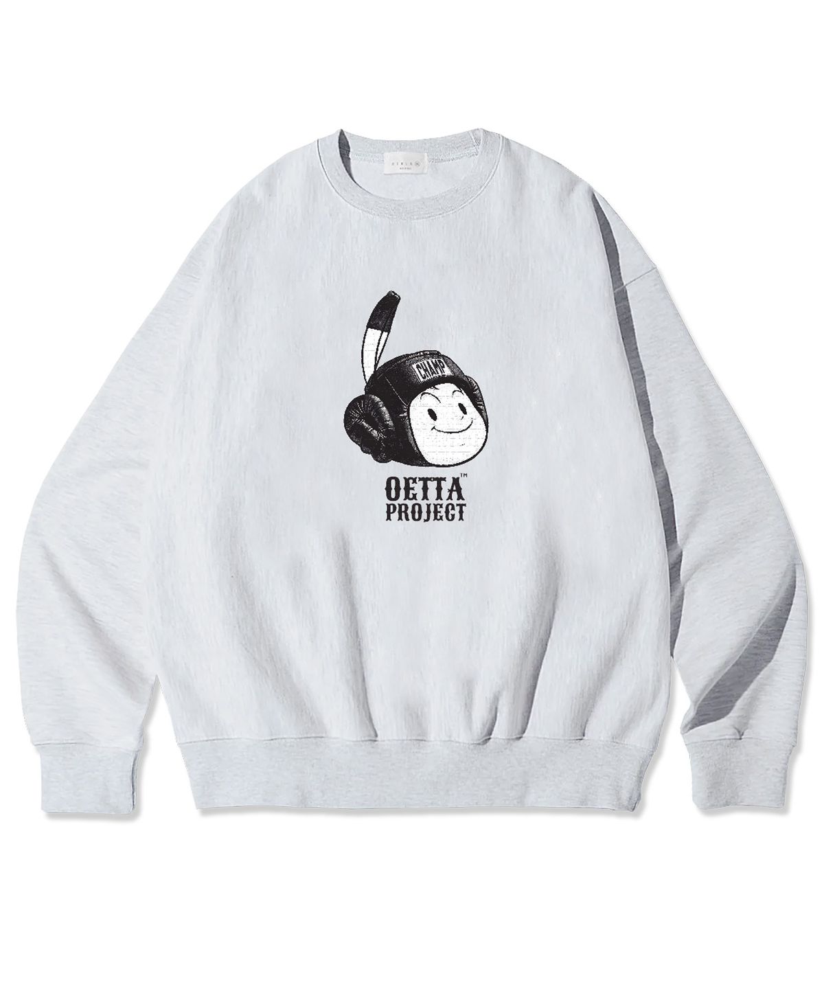 오에타(OETTA) 박서보이 더블 코튼 기모 오버핏 맨투맨