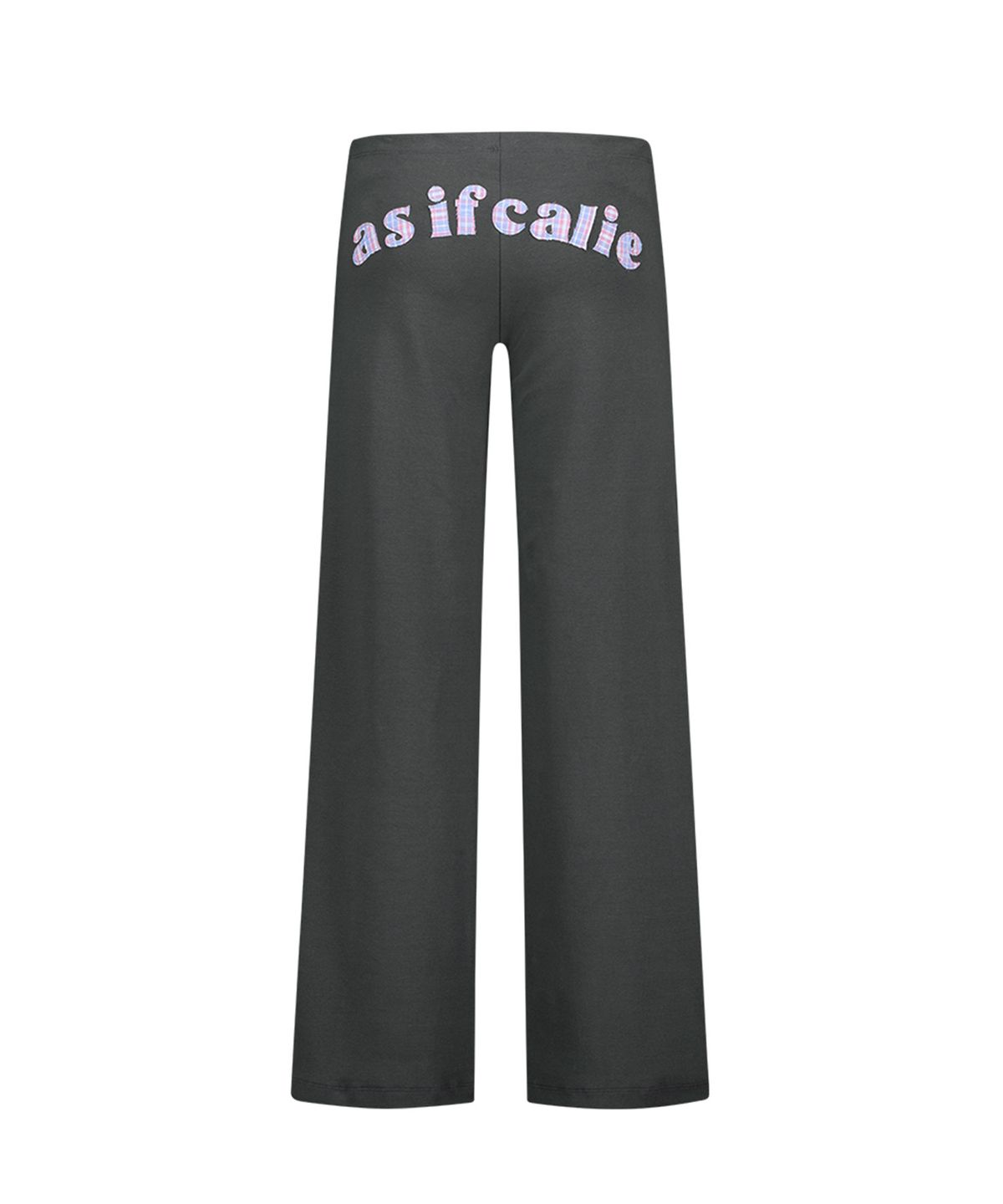 에즈이프 캘리(ASIF CALIE) FLOWER APPLIQUE BOOTCUT PANTS CHARCOAL
