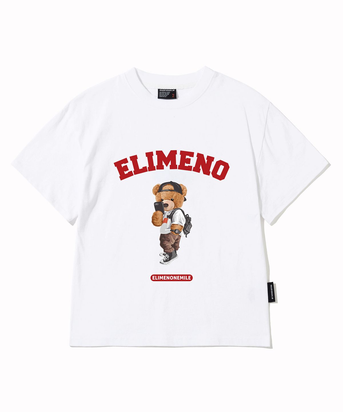 엘리메노영스터(ELIMENOYOUNGSTER) EY 셀피 베어 키즈 반팔티 4Color