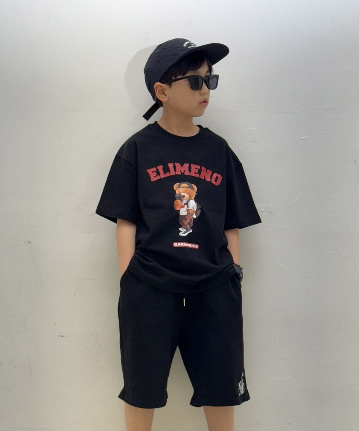 엘리메노영스터(ELIMENOYOUNGSTER) EY 셀피 베어 키즈 반팔티 4Color