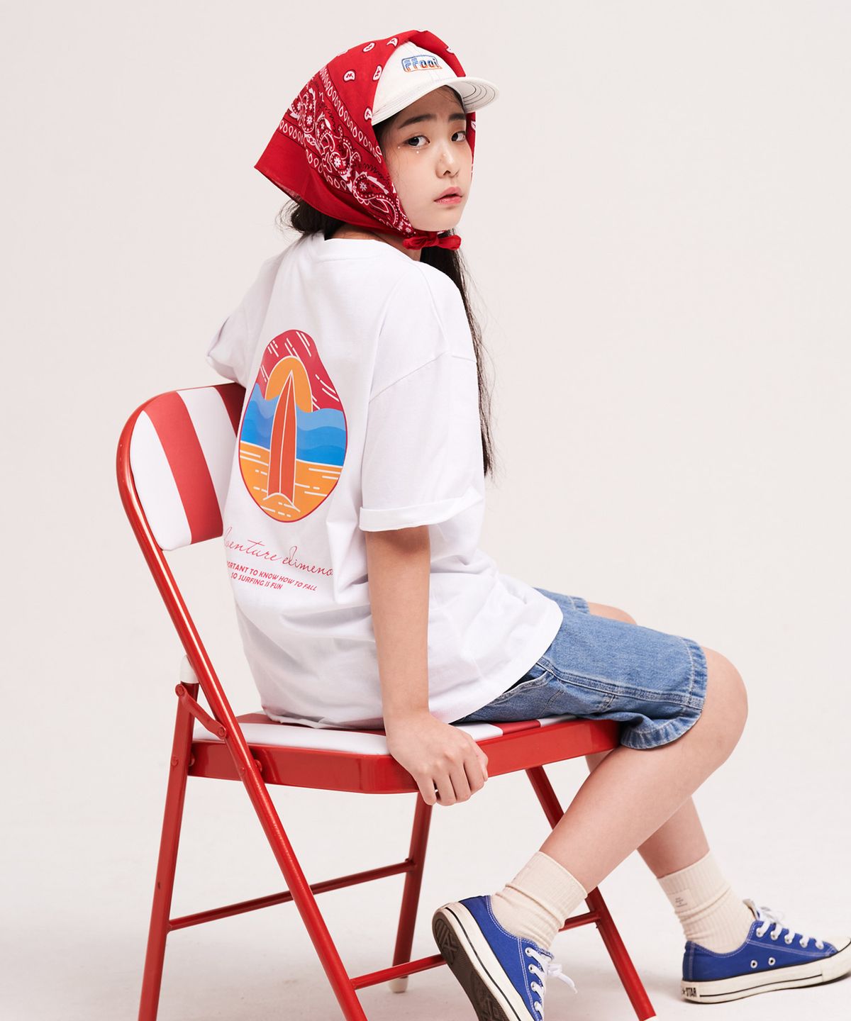 엘리메노영스터(ELIMENOYOUNGSTER) EY 서핑 키즈 반팔티 2Color