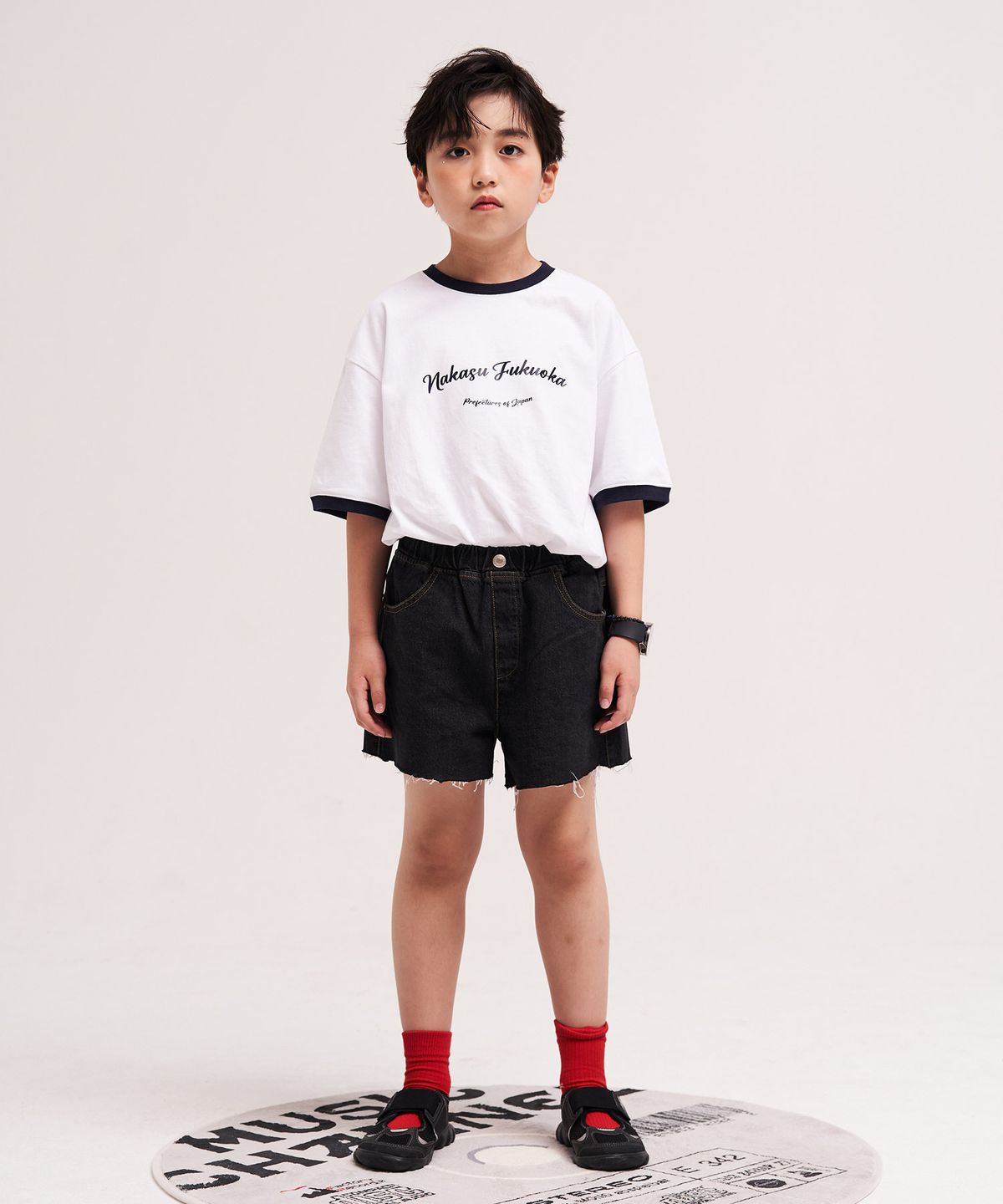 엘리메노영스터(ELIMENOYOUNGSTER) EY 나카스 키즈 링거 반팔티 5Color